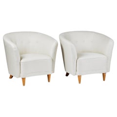 Pair of Easy Chairs Attributed to Carl Johan Boman, Finland, 1950's