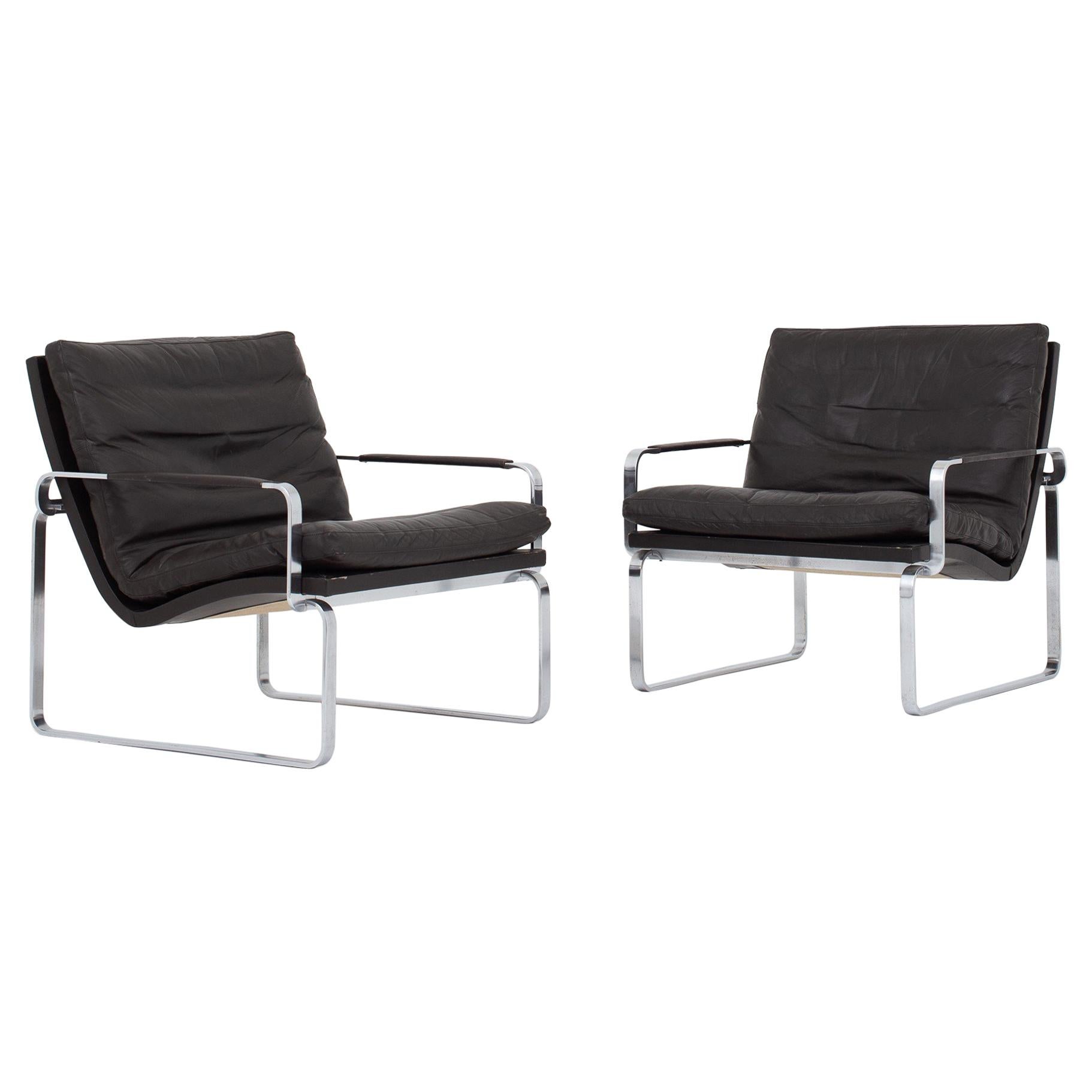 Pair of Easy Chairs BO91 by Ole Lund & Jørgen Larsen