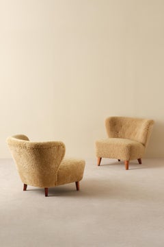 Paar Sessel von AB Erik Ek's Snickerifabrik, Malmö, Schweden, 1940er Jahre