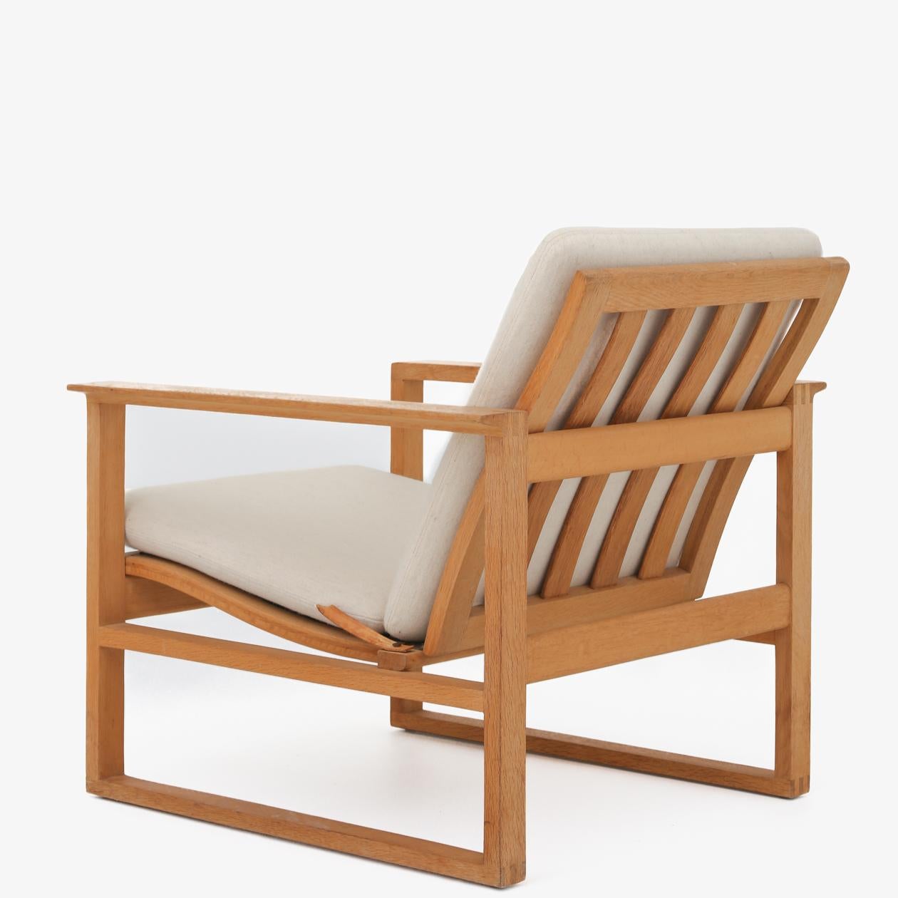 Scandinavian Modern Pair of Easy Chairs by Børge Mogensen