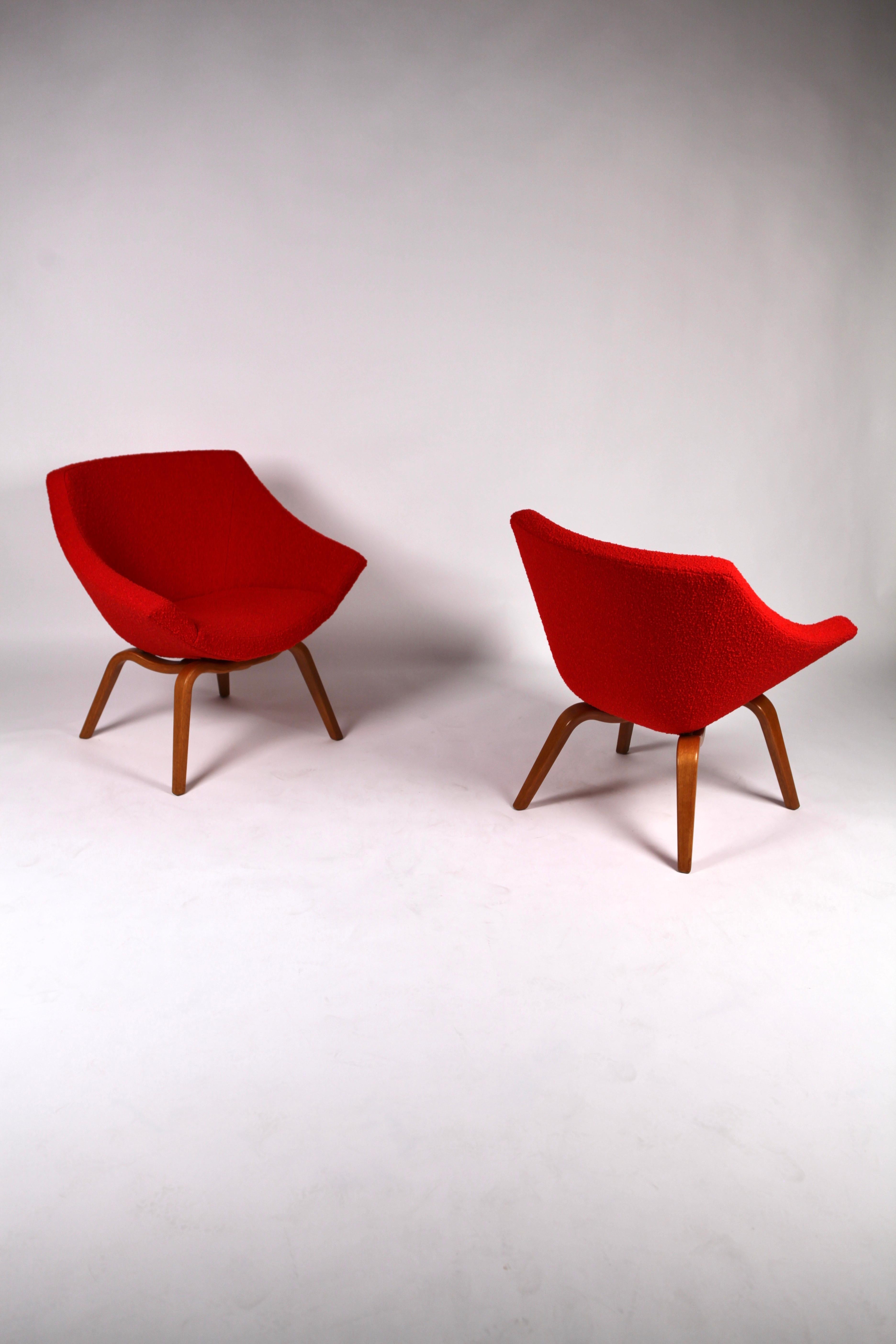 Pair of Easy Chairs by Carl-Gustaf Hiort Af Ornäs, Helsinki, 1950s 2