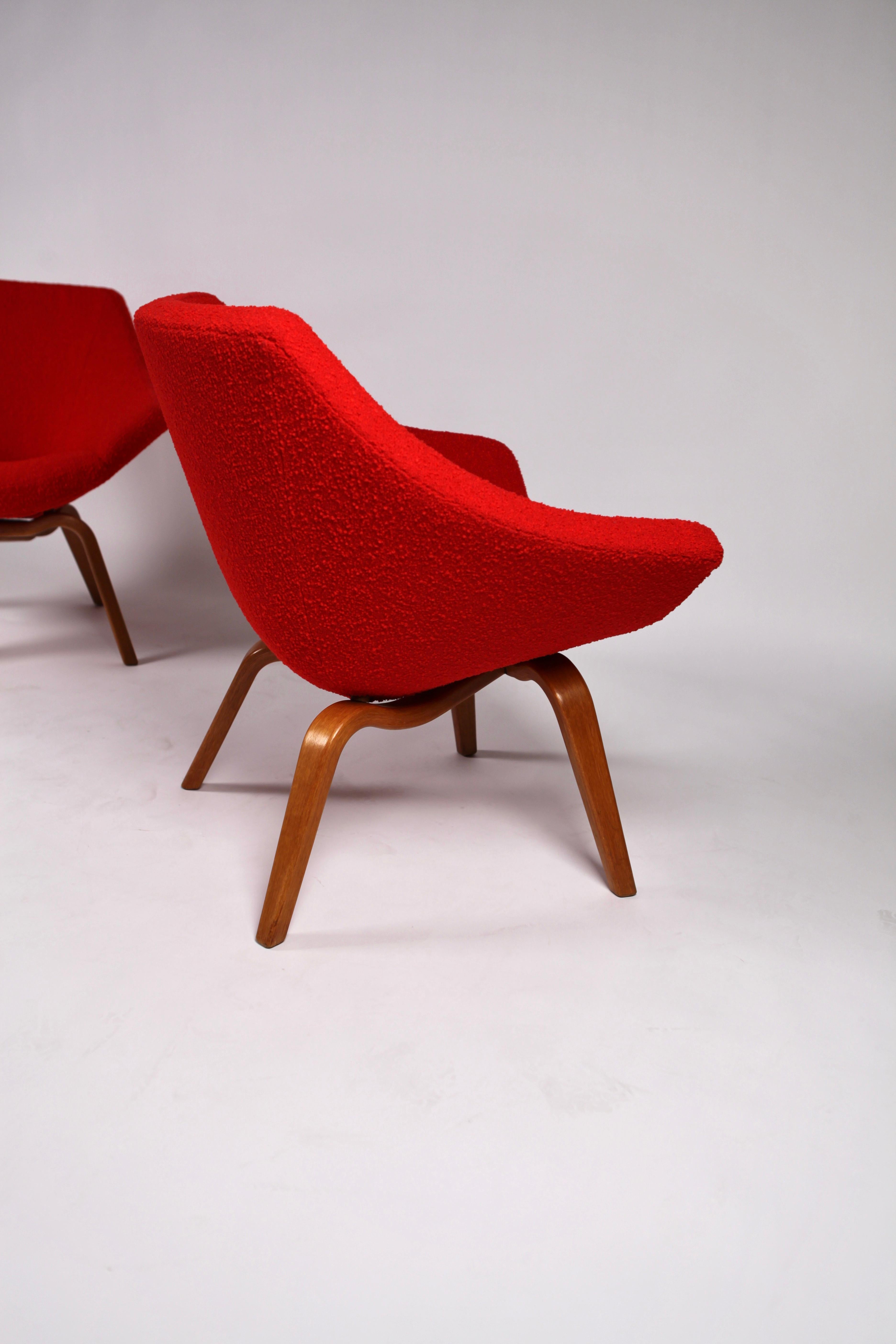 Pair of Easy Chairs by Carl-Gustaf Hiort Af Ornäs, Helsinki, 1950s 3