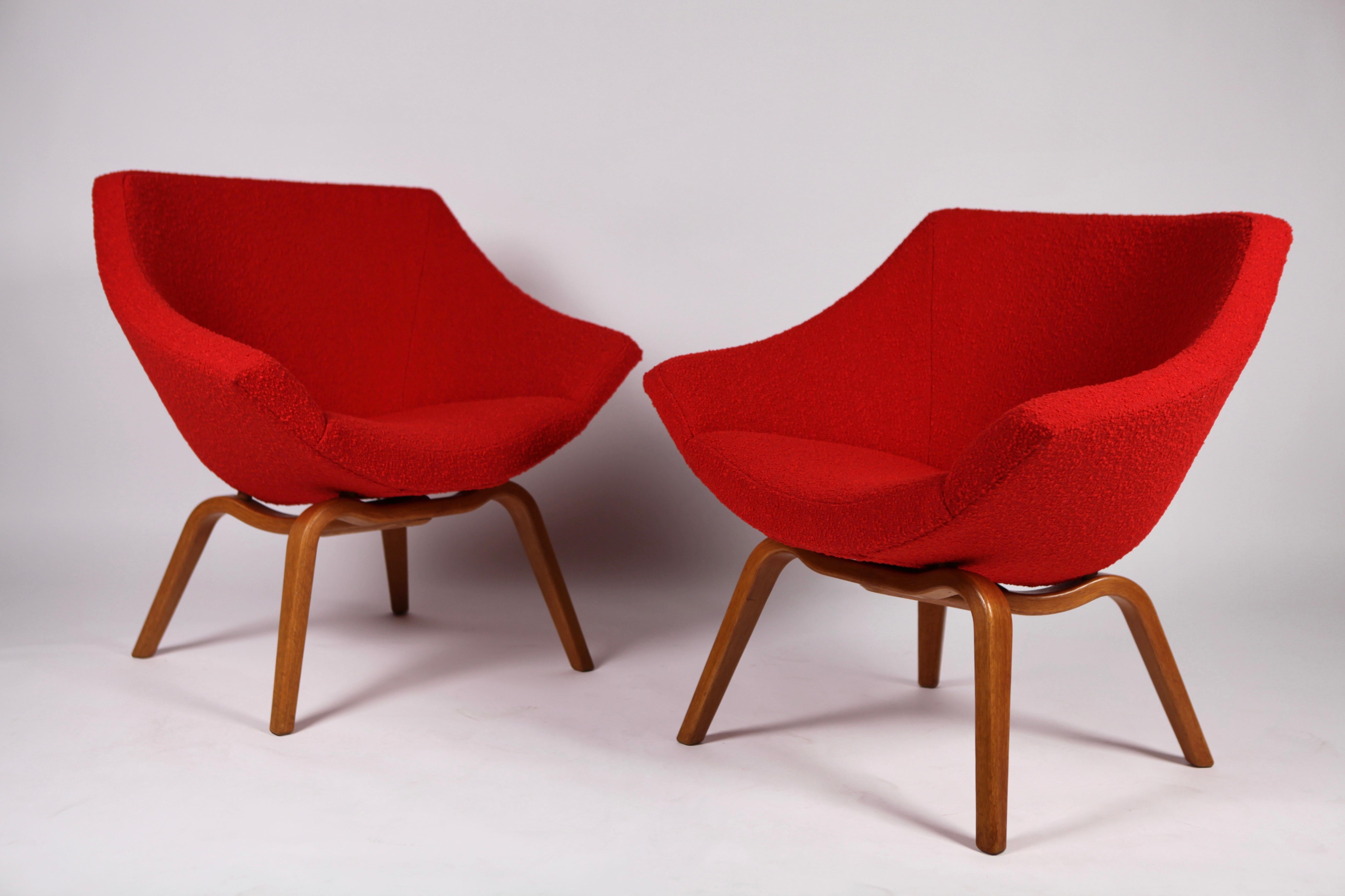 Pair of Easy Chairs by Carl-Gustaf Hiort Af Ornäs, Helsinki, 1950s 6