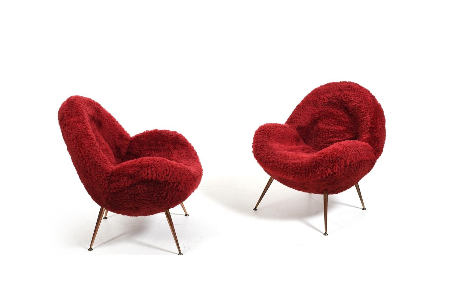 Mid-Century Modern Paire de fauteuils de Fritz Neth pour Correcta 1955/début du modèle en vente