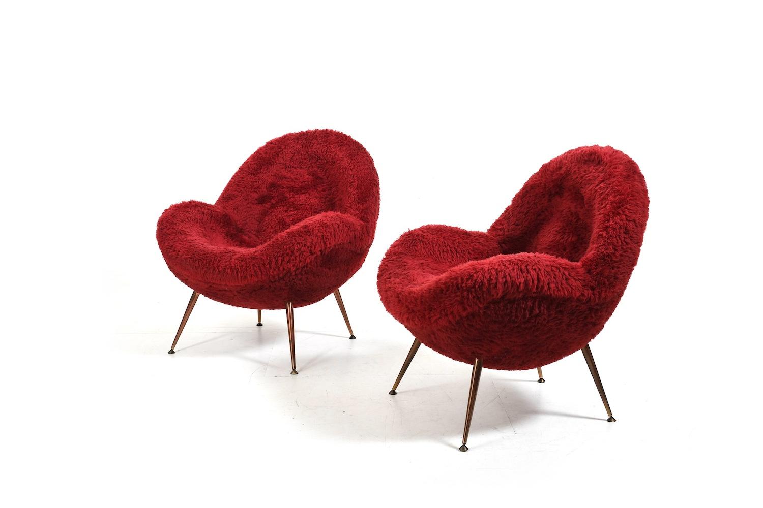 20ième siècle Paire de fauteuils de Fritz Neth pour Correcta 1955/début du modèle en vente