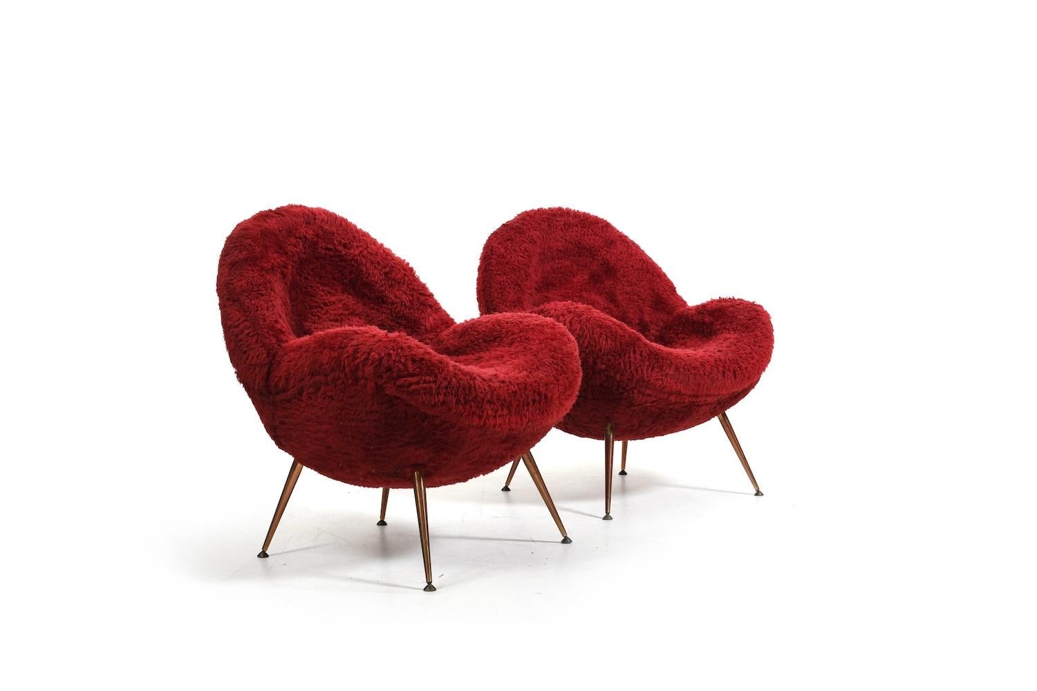 Paire de fauteuils de Fritz Neth pour Correcta 1955/début du modèle en vente 2