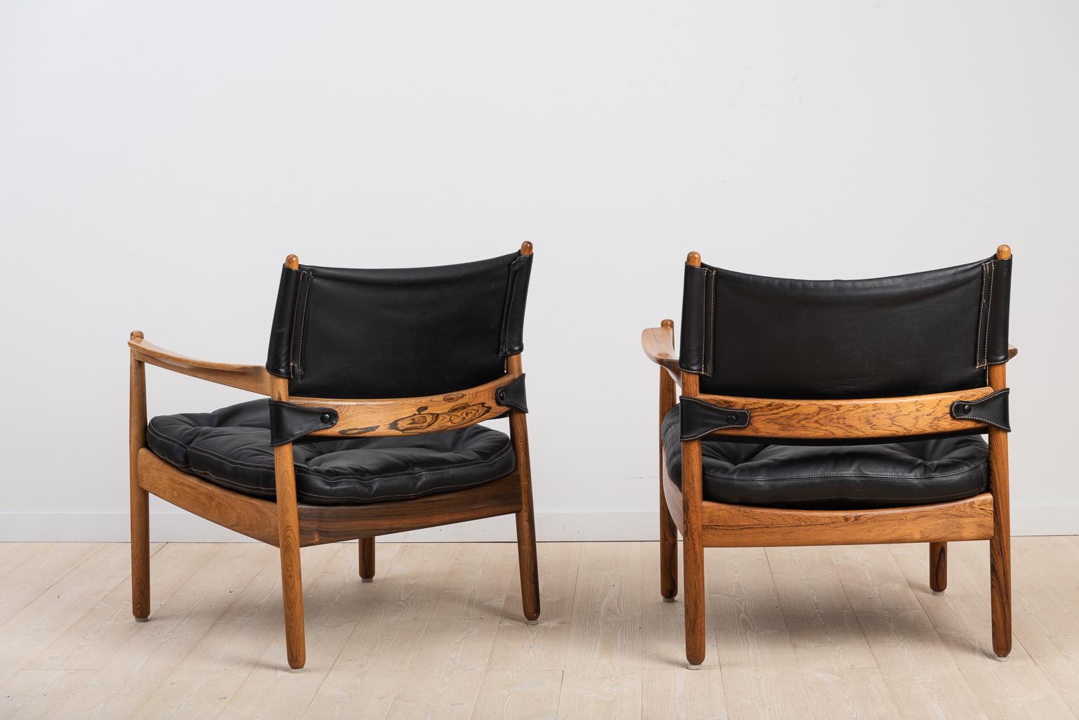 Swedish Pair of Easy Chairs by Gunnar Myrstrand
