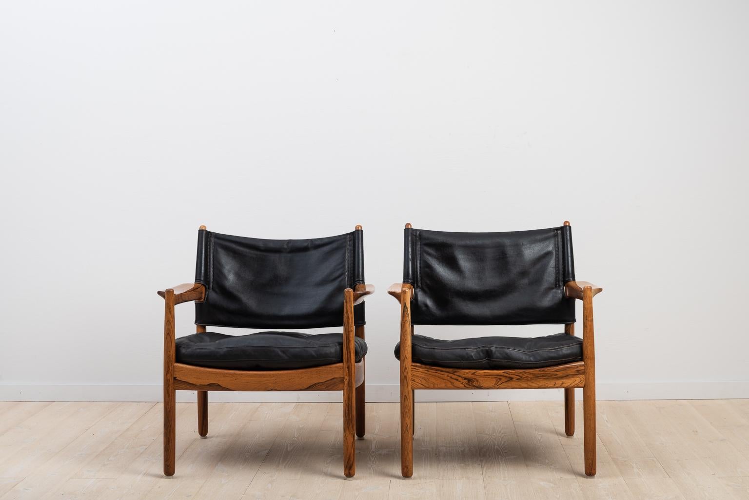 Pair of Easy Chairs by Gunnar Myrstrand In Good Condition In Kramfors, SE