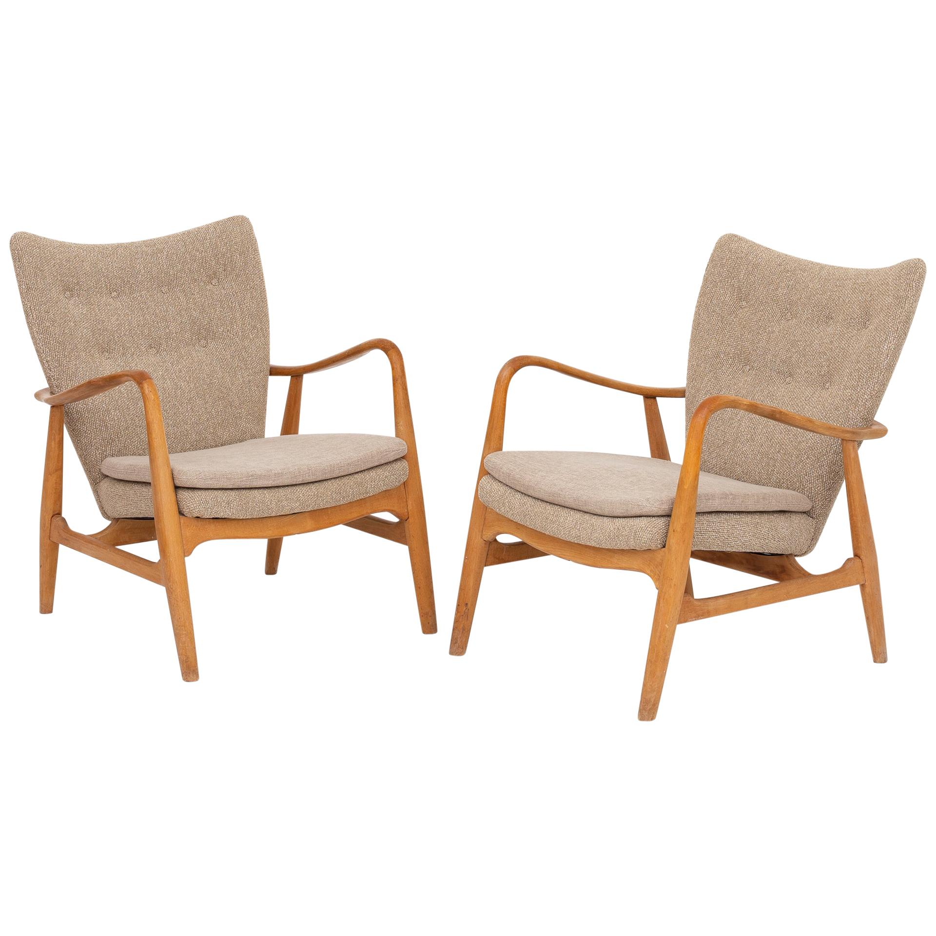 Pair of Easy Chairs by Ib Madsen & Acton Shubell