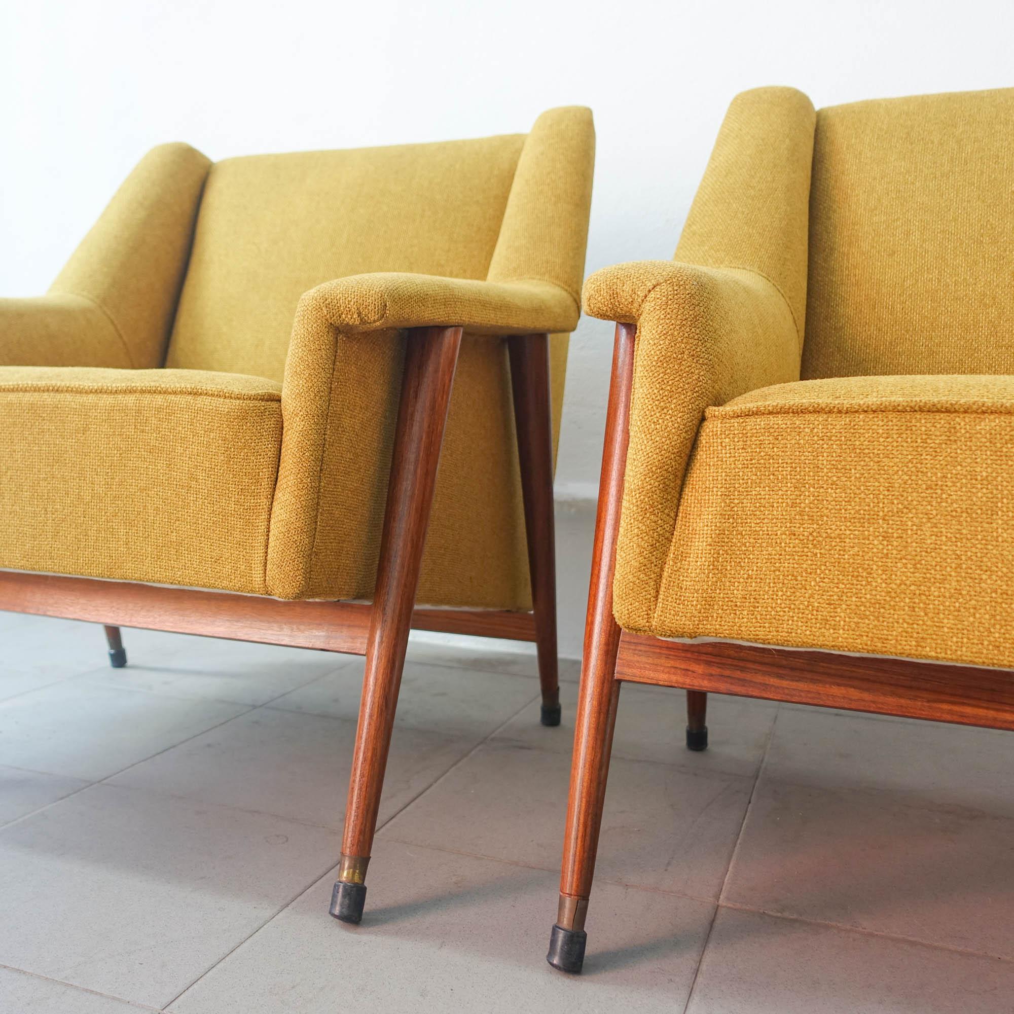 Pair of Easy Chairs, by José Espinho for Olaio, 1959 For Sale 9