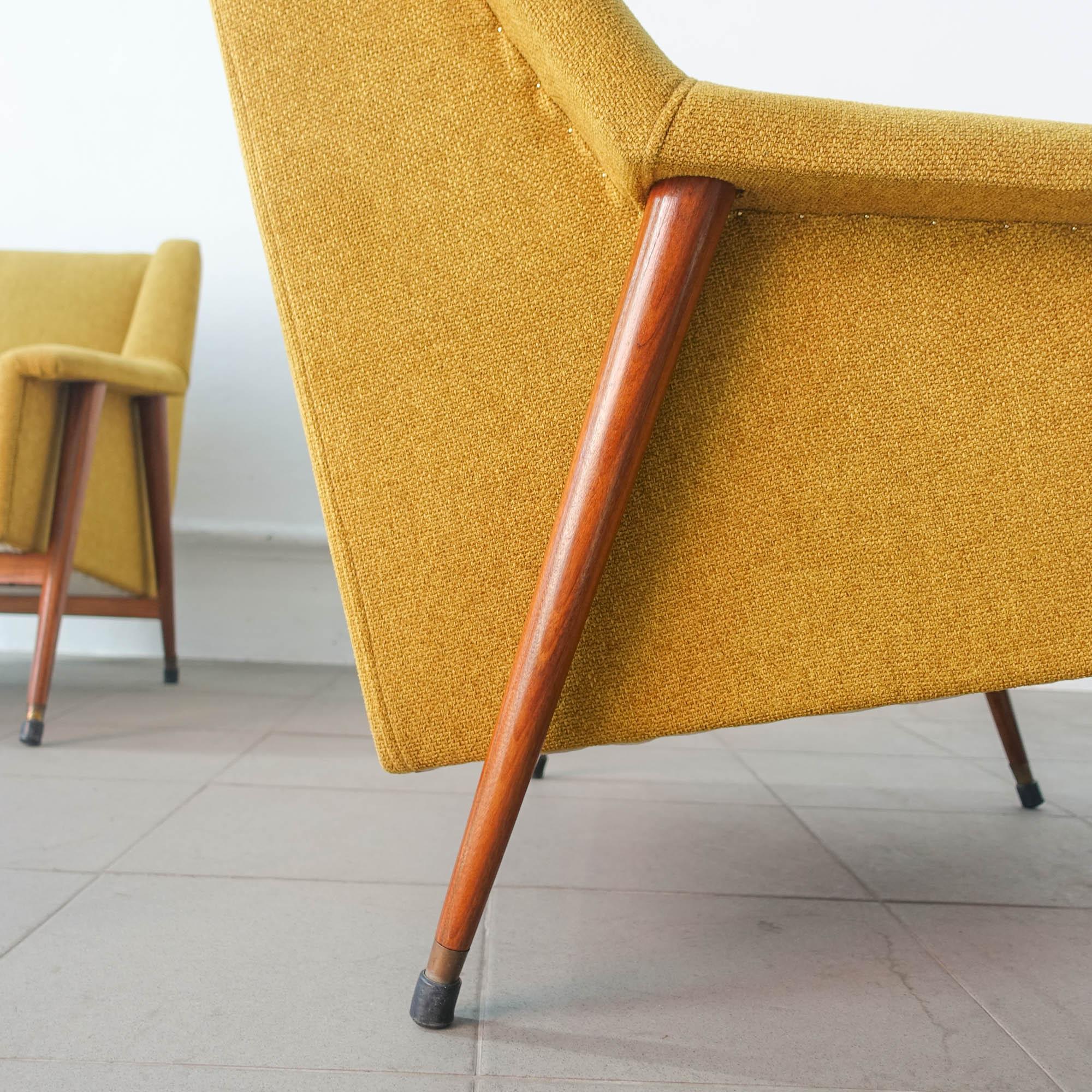 Pair of Easy Chairs, by José Espinho for Olaio, 1959 For Sale 11