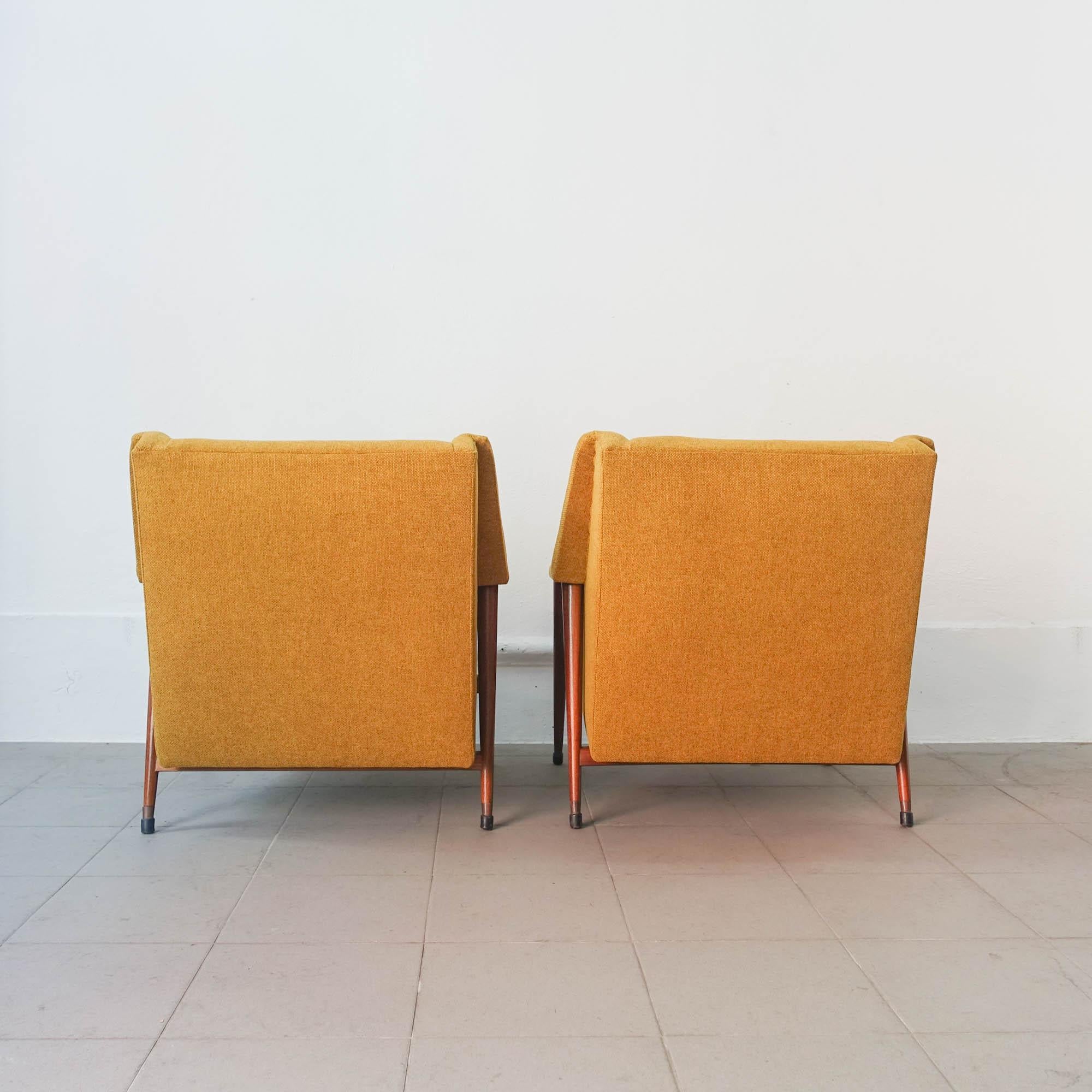 Pair of Easy Chairs, by José Espinho for Olaio, 1959 In Good Condition For Sale In Lisboa, PT