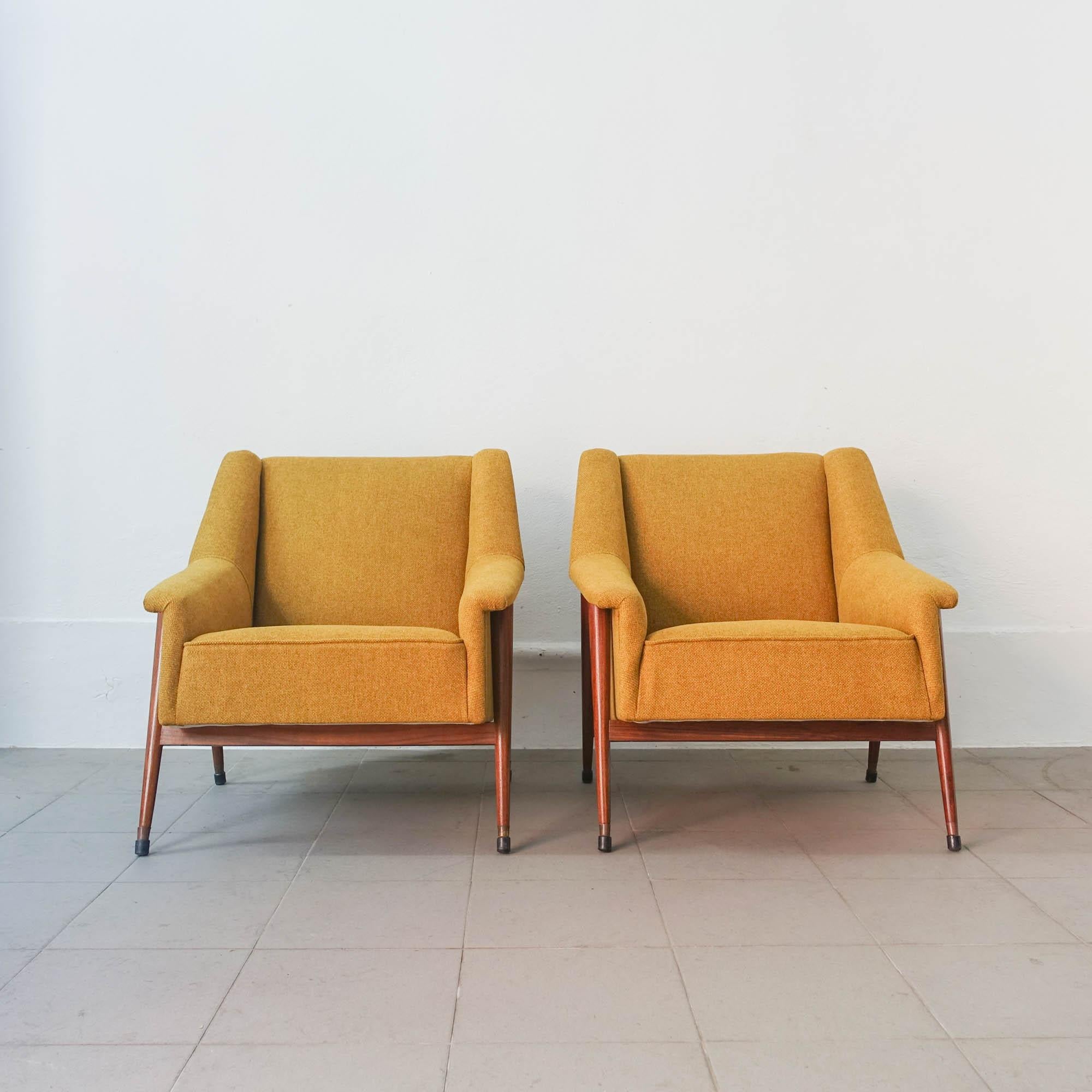 Pair of Easy Chairs, by José Espinho for Olaio, 1959 For Sale 1