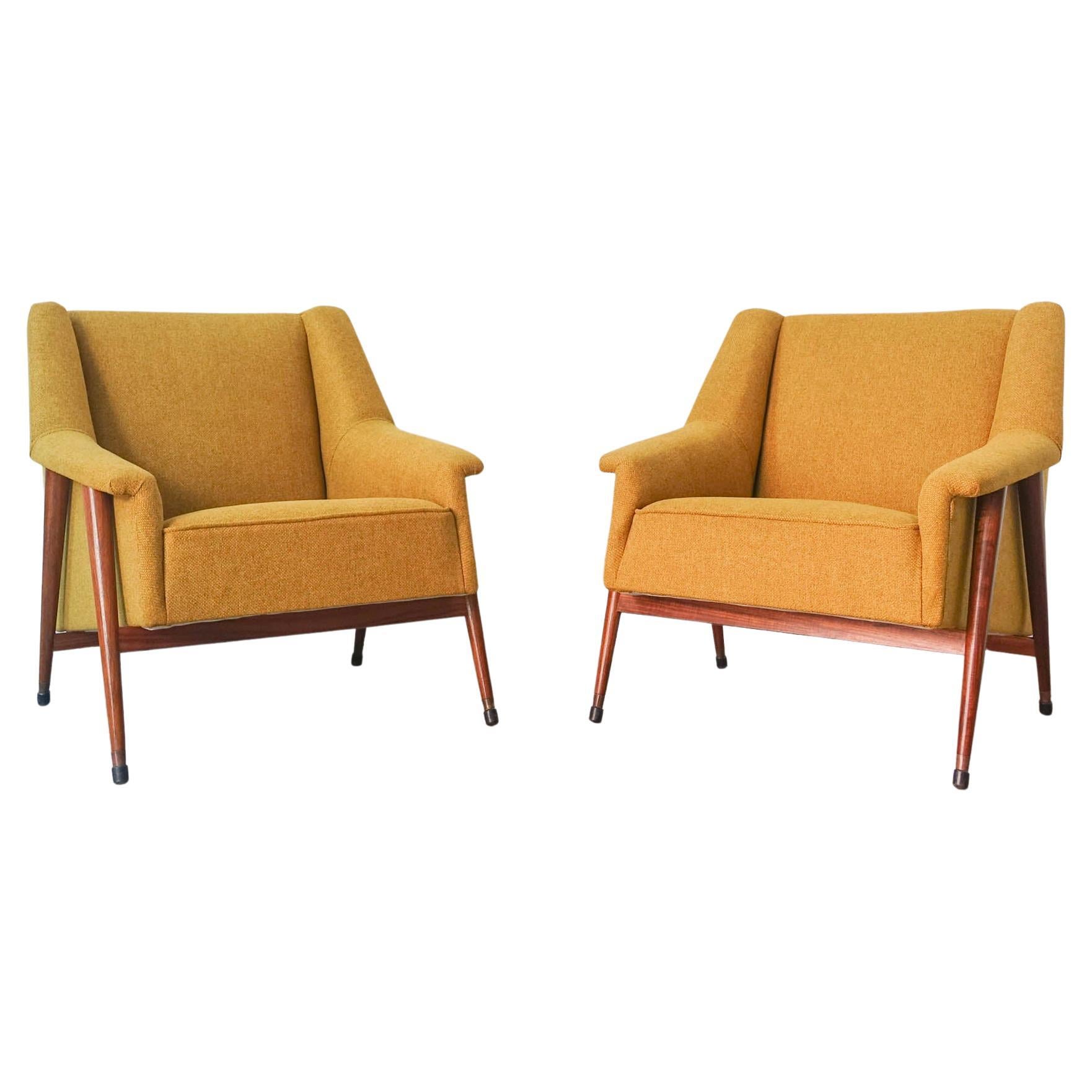 Pair of Easy Chairs, by José Espinho for Olaio, 1959 For Sale