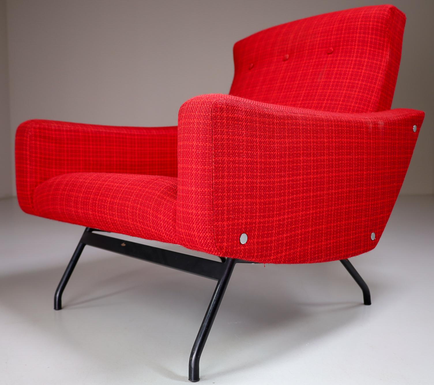 Pair of Easy Chairs by Joseph-André Motte, France, 1950s 3