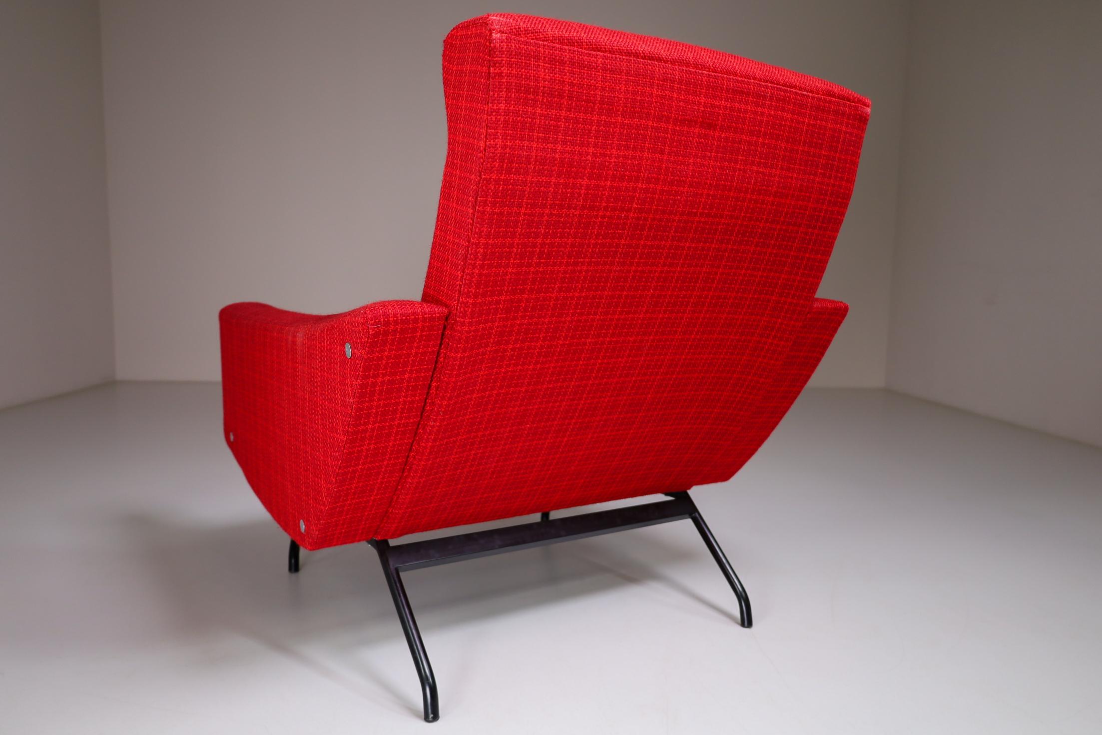 Steel Pair of Easy Chairs by Joseph-André Motte, France, 1950s