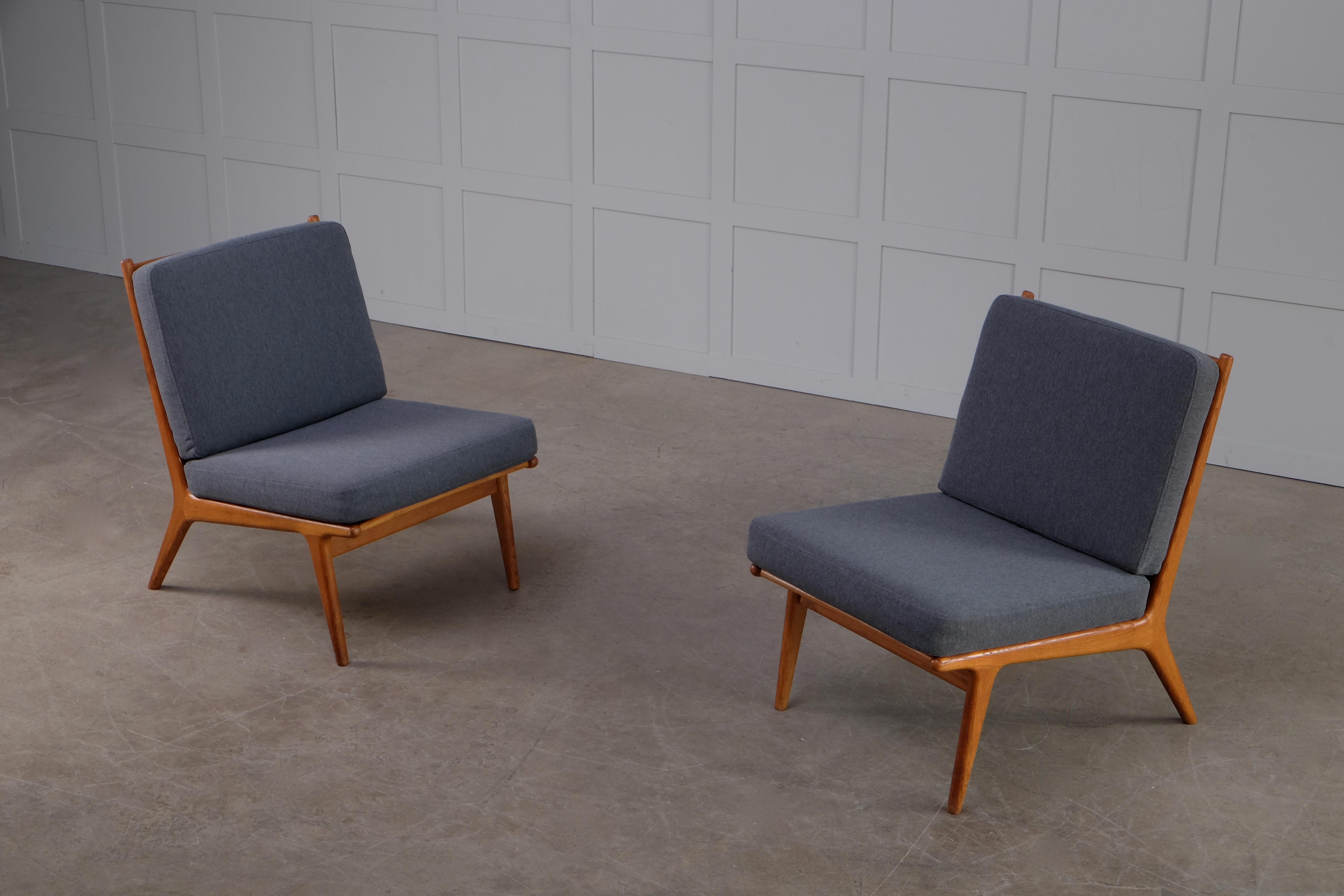 Scandinavian Modern Pair of Easy Chairs by Karl-Erik Ekselius, Sweden, 1960s For Sale