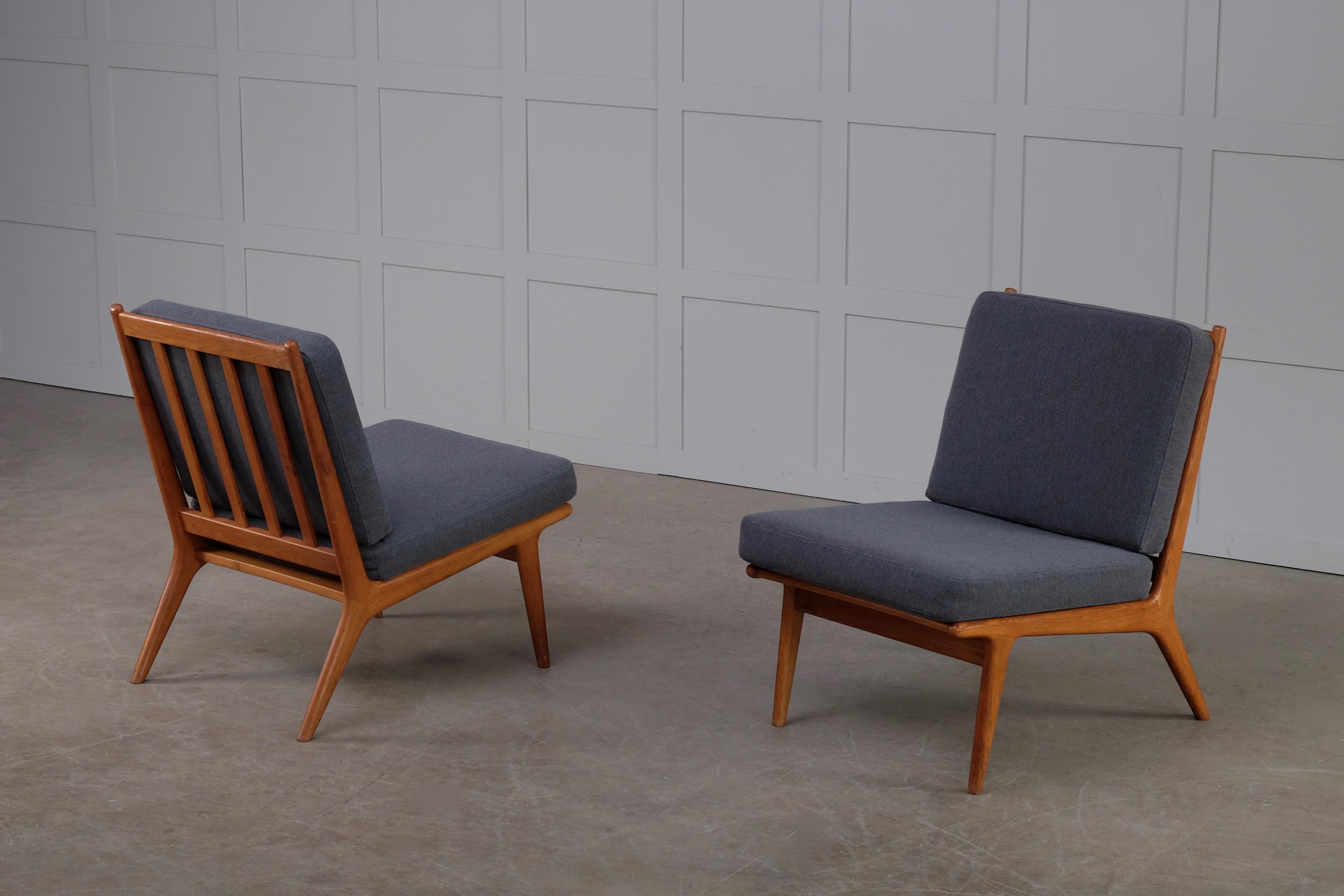 Pair of Easy Chairs by Karl-Erik Ekselius, Sweden, 1960s For Sale 2