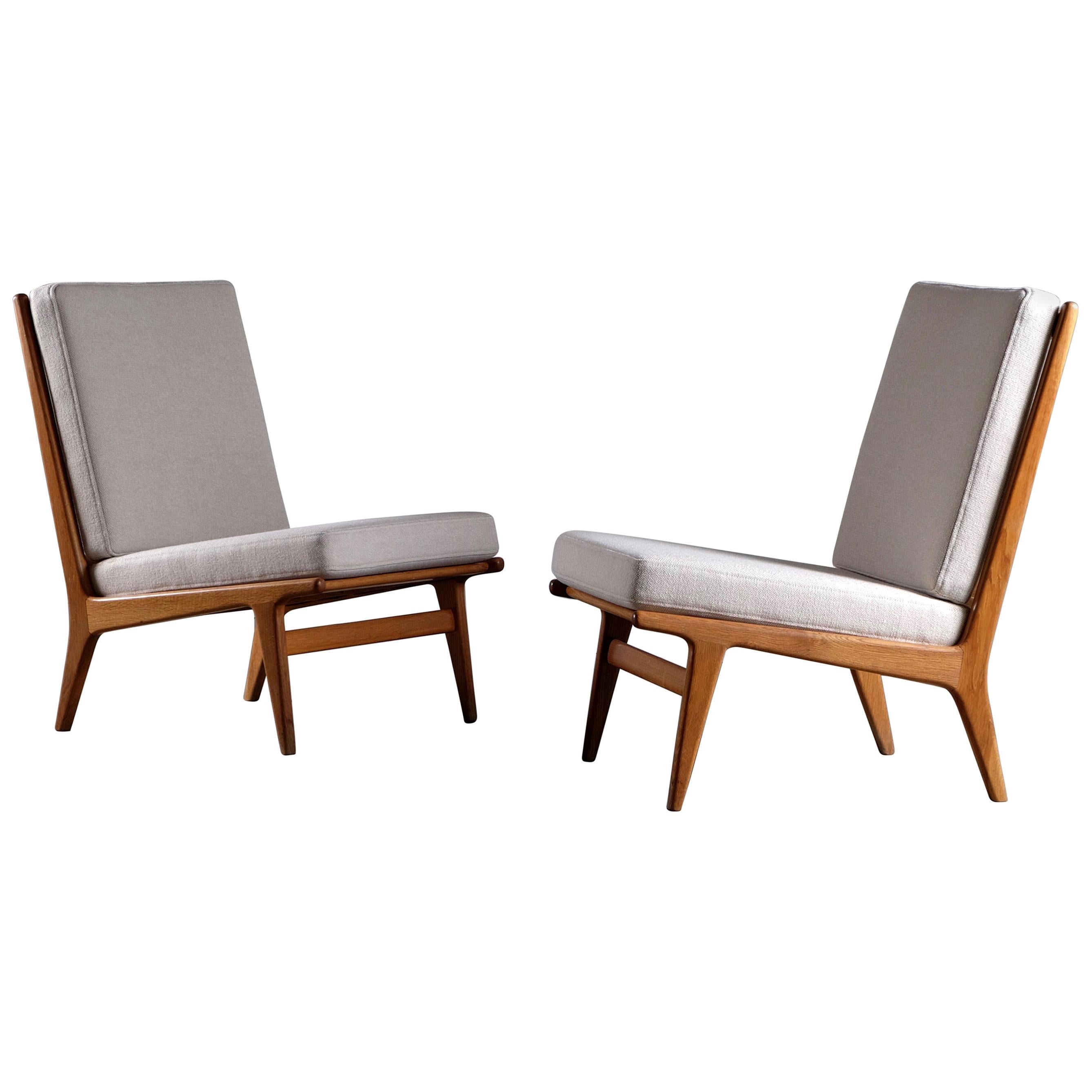 Pair of Easy Chairs by Karl-Erik Ekselius, Sweden, 1960s For Sale