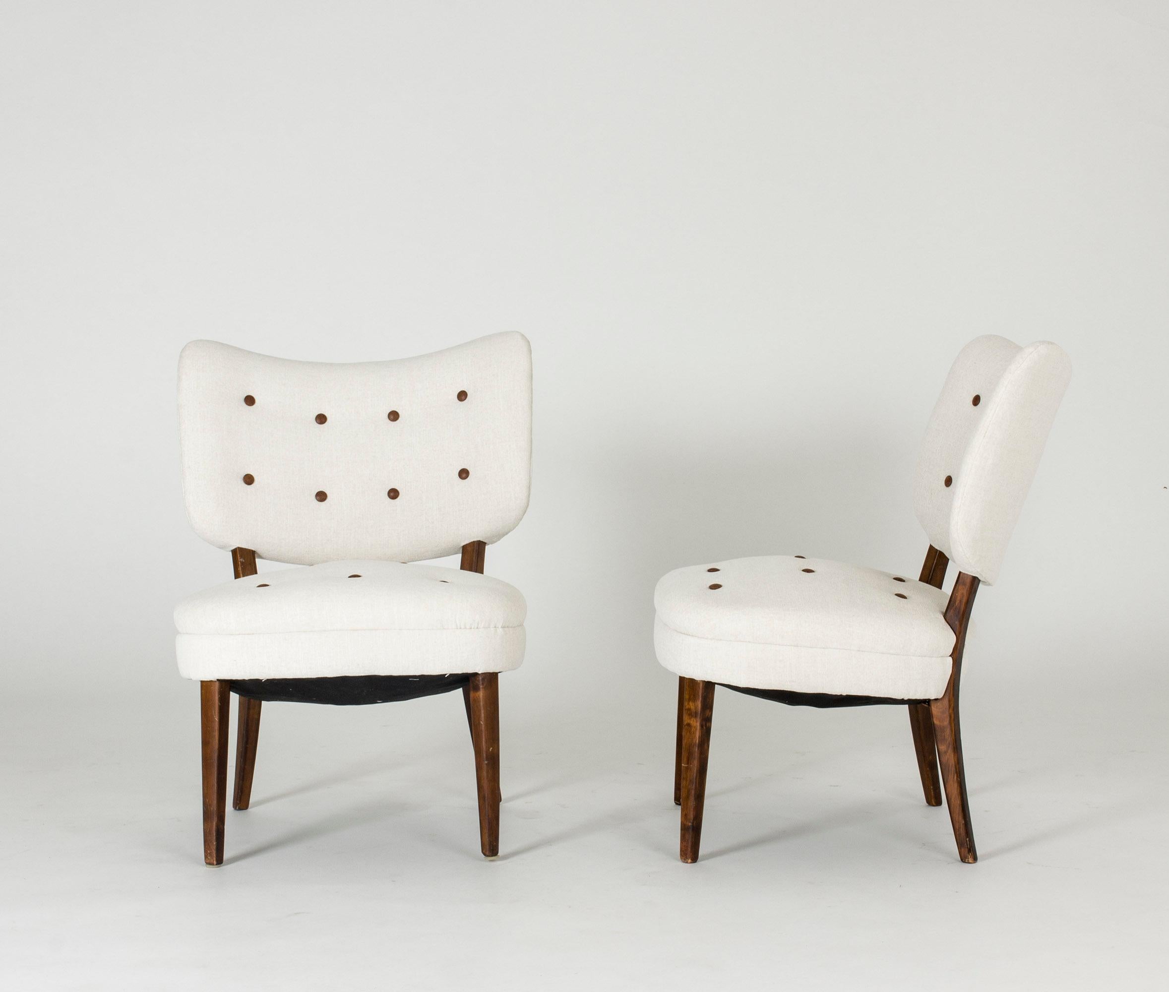 Scandinavian Modern Pair of Easy Chairs by Otto Schulz