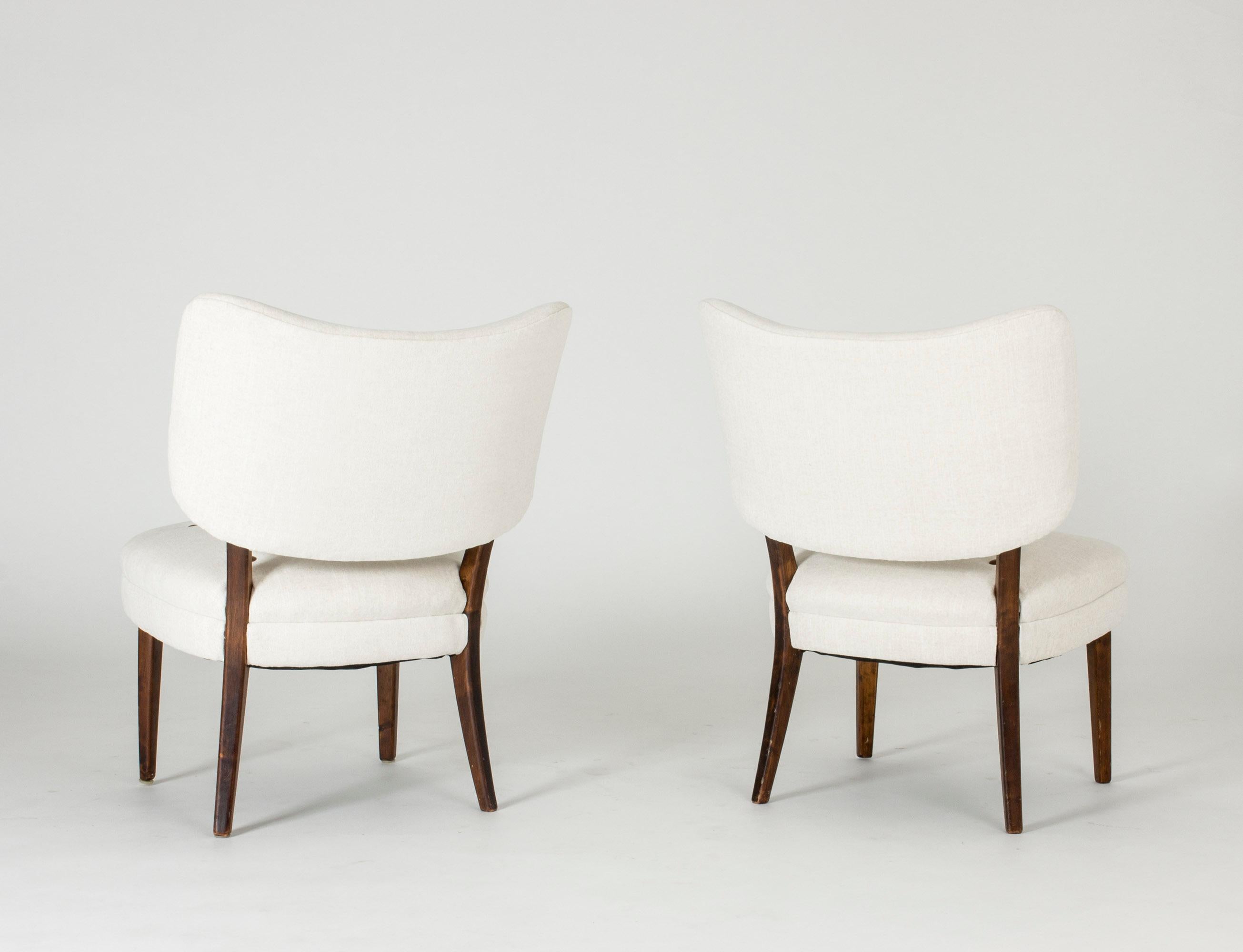 Swedish Pair of Easy Chairs by Otto Schulz