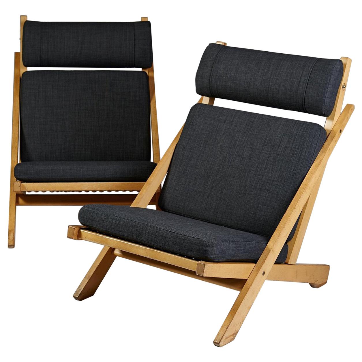 Pair of Easy Chairs "CH03", Designed by Hans Wegner for Johannes Hansen, Denmark