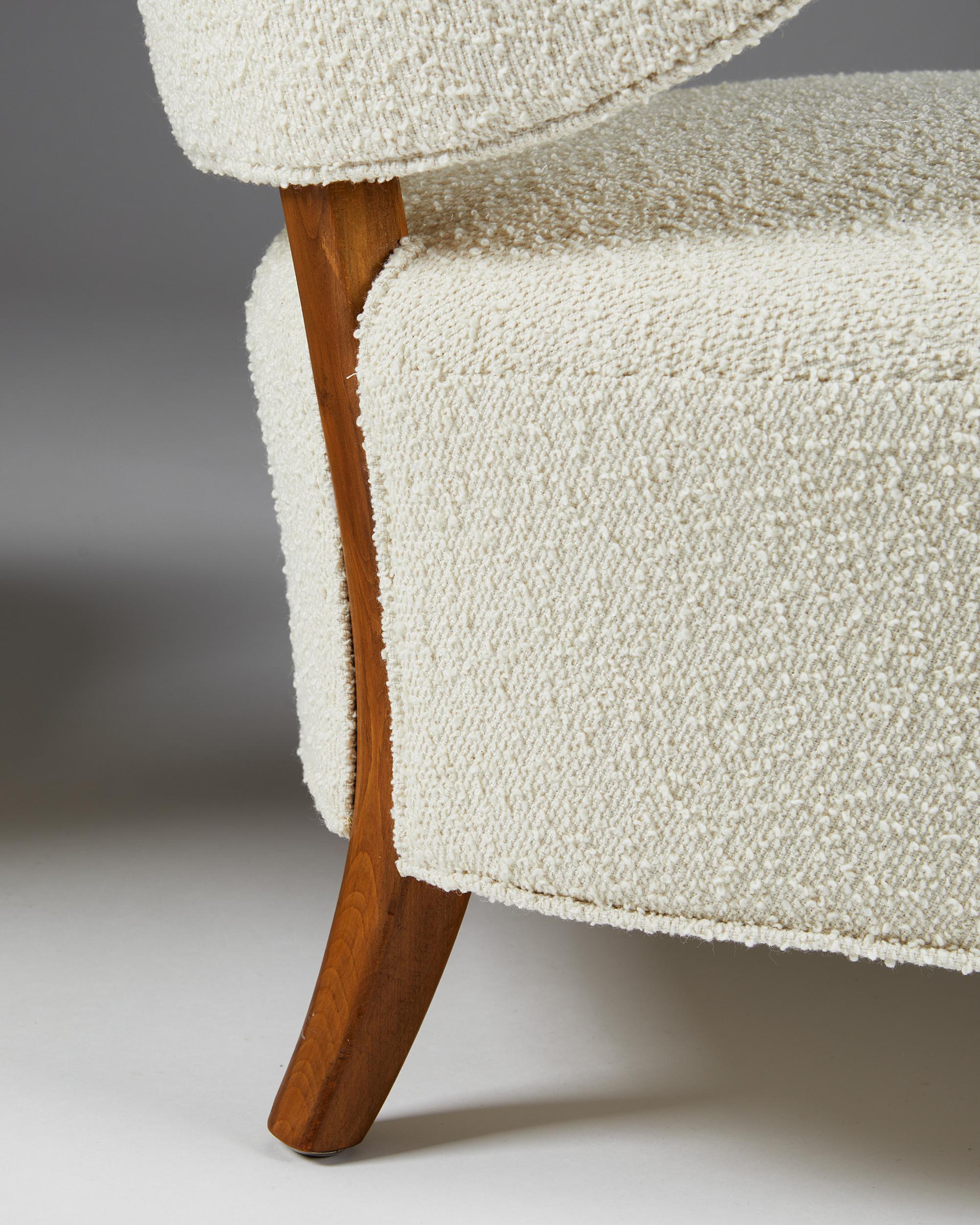 Pair of Easy Chairs Designed by Otto Schulz for Boet, Sweden, 1940s 2