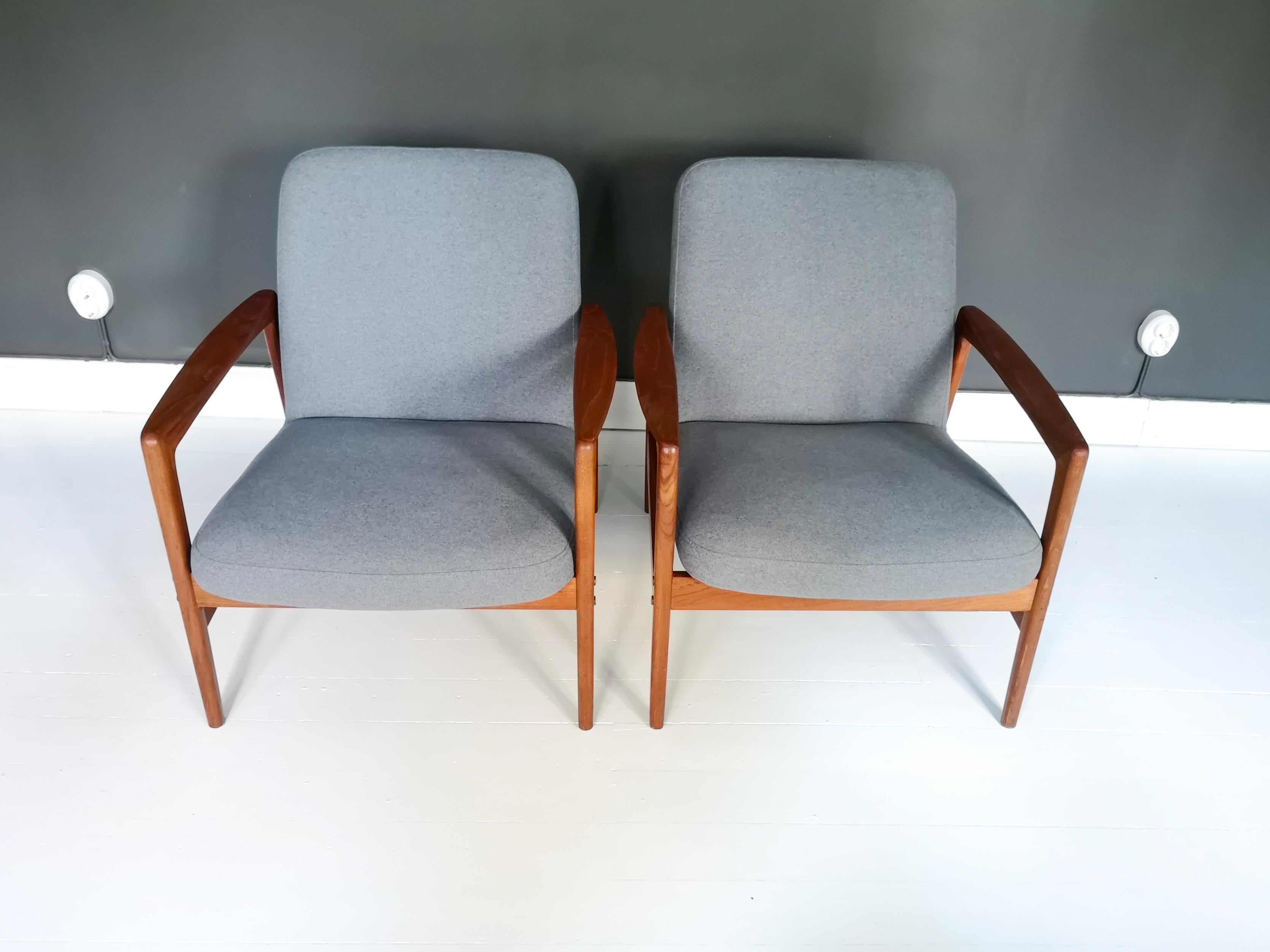 Pair of Easy Chairs DUX Alf Svensson, Sweden, 1960s In Good Condition In Hillringsberg, SE
