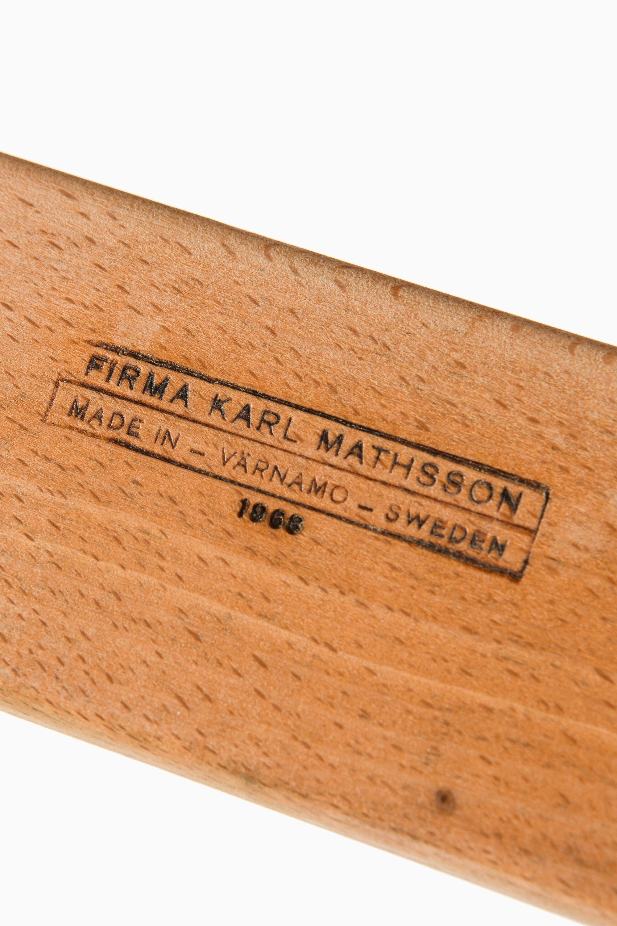 Sessel ohne Armlehne aus Birke und Original-Leder Webbing von Bruno Mathsson, 1968, Paar im Angebot 3