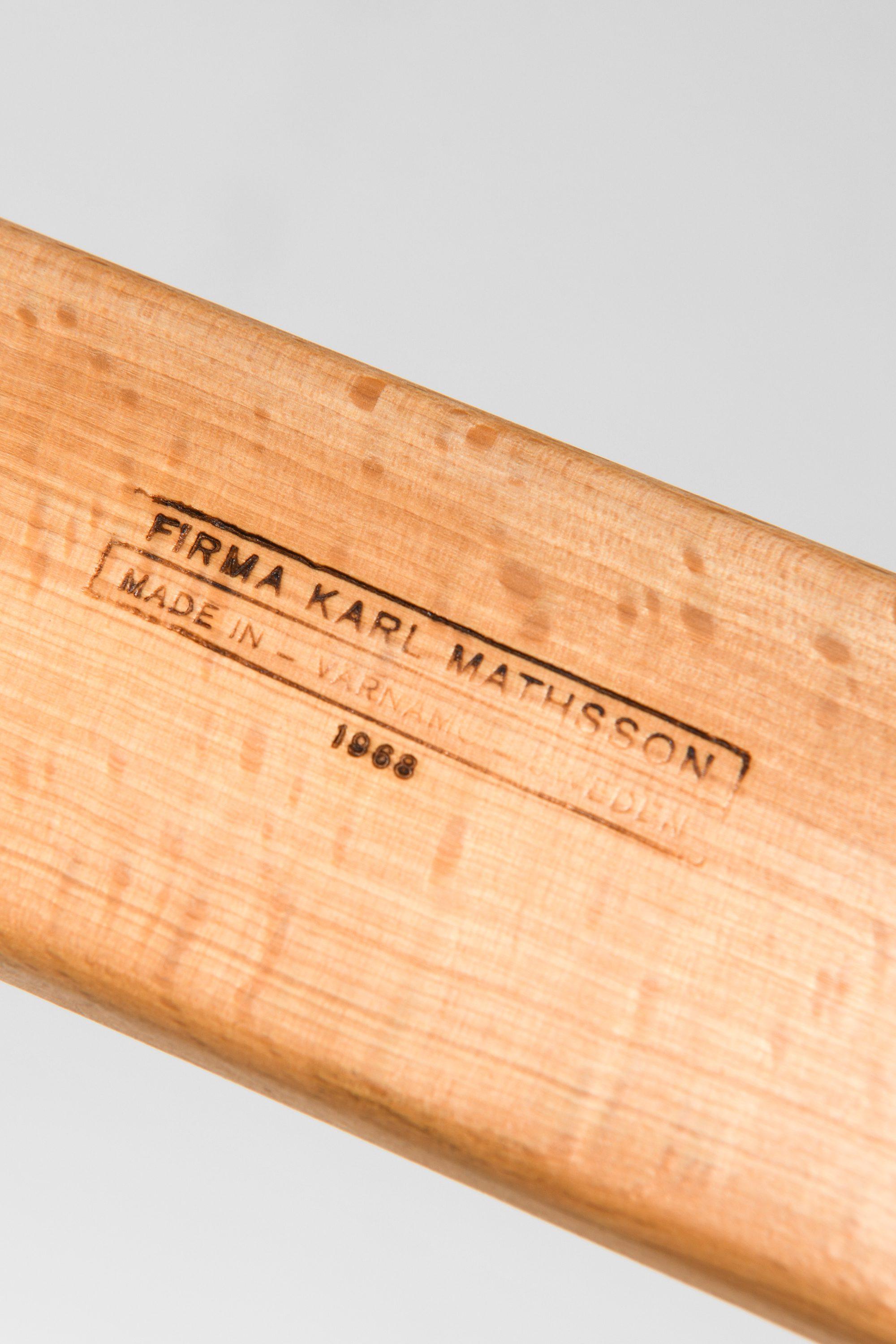 Sessel ohne Armlehne aus Birke und Original-Leder Webbing von Bruno Mathsson, 1968, Paar im Angebot 1