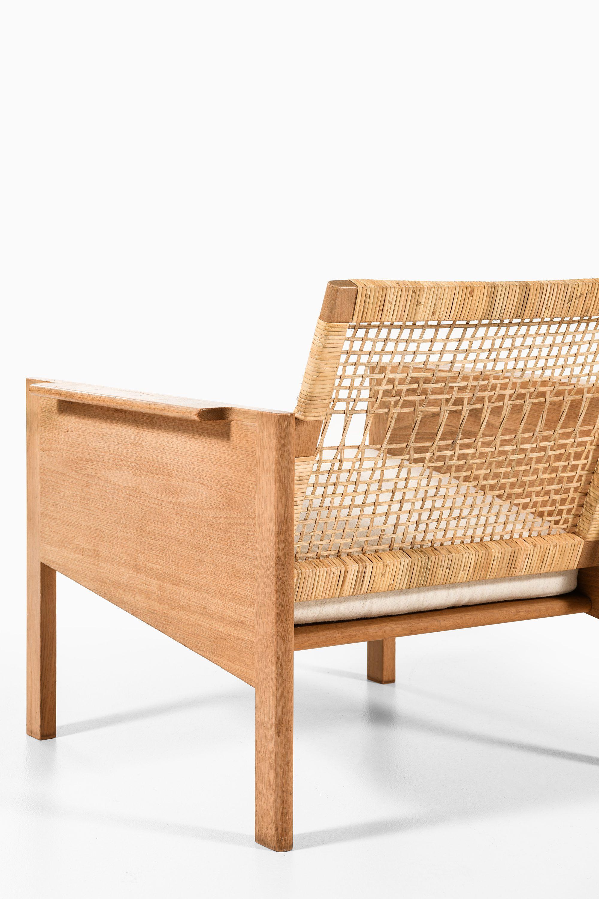 Coppia di poltrone in Oak e canna di Kai Kristiansen, 1965 In condizioni buone in vendita a Limhamn, Skåne län