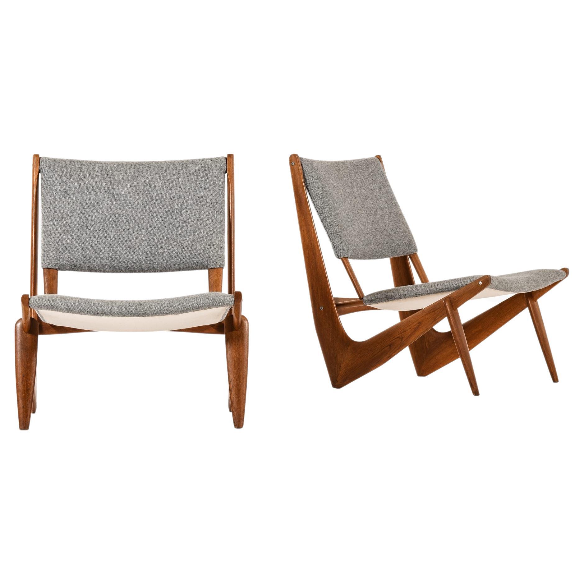 Coppia di poltrone in Oak di Bertil W. Behrman, anni '50