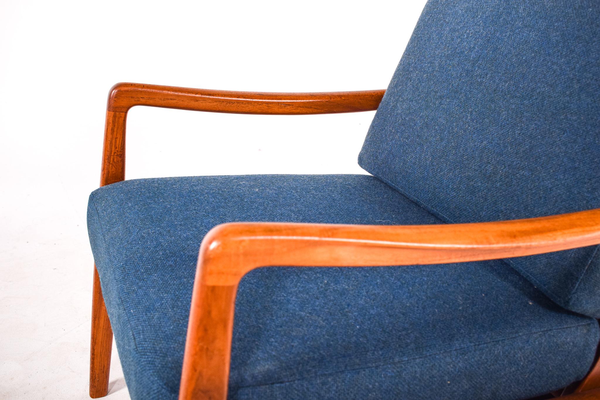 Mid-20th Century Pair of Easy Chairs in Teak by Ole Wanscher for France & Son, 1950s