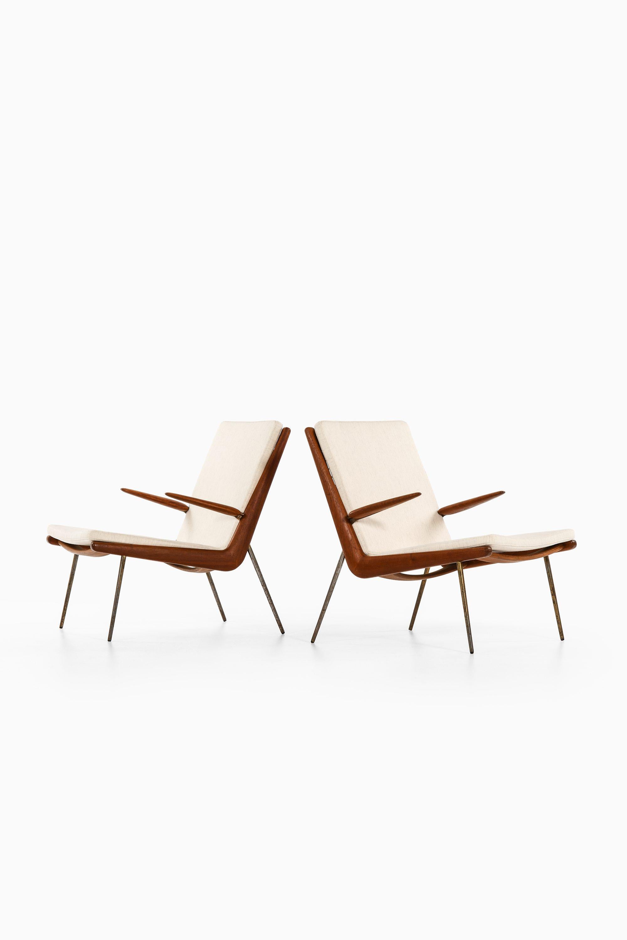 Scandinave moderne Paire de fauteuils en teck par Peter Hvidt & Orla Mølgaard-Nielsen, années 1950 en vente