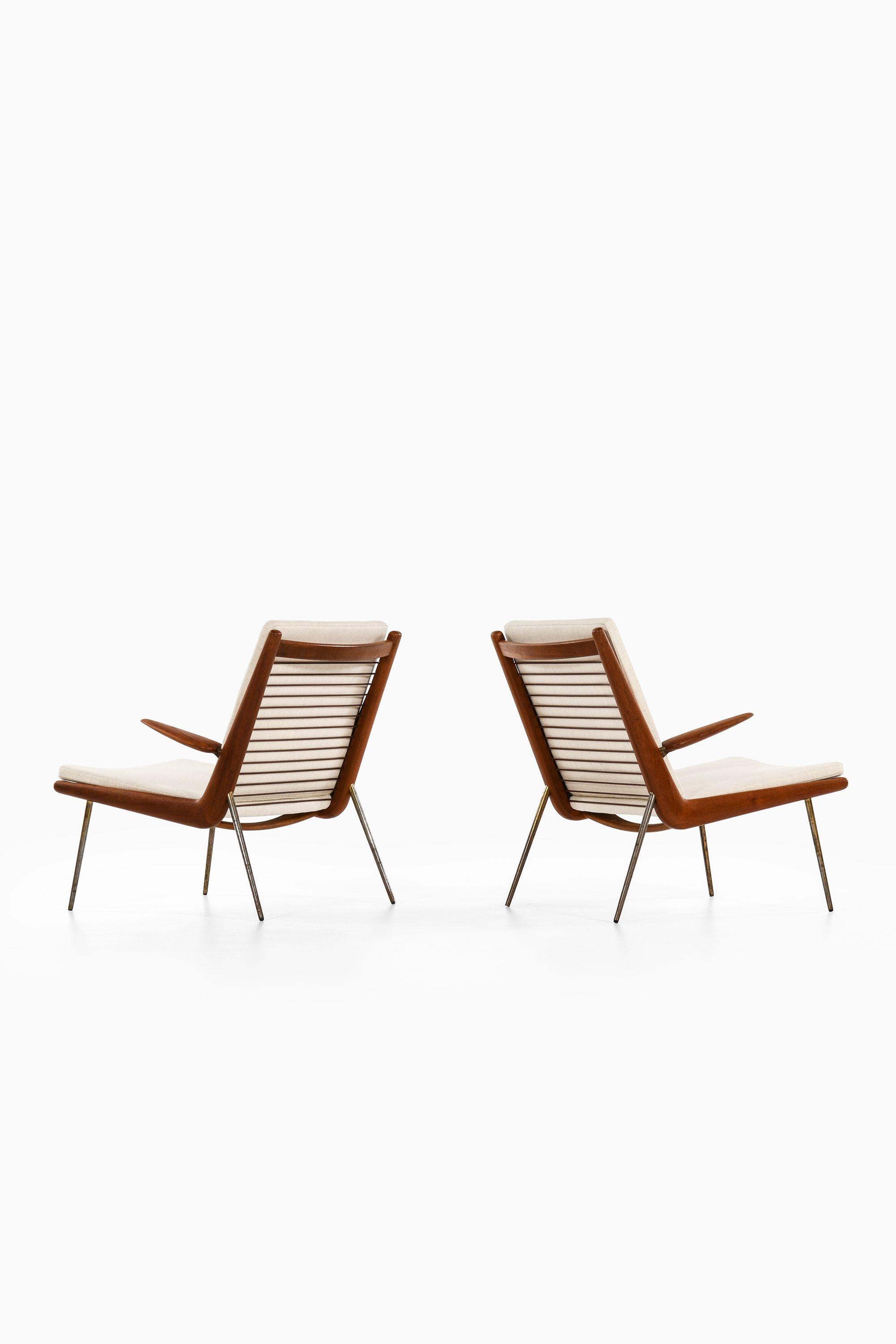 Danois Paire de fauteuils en teck par Peter Hvidt & Orla Mølgaard-Nielsen, années 1950 en vente