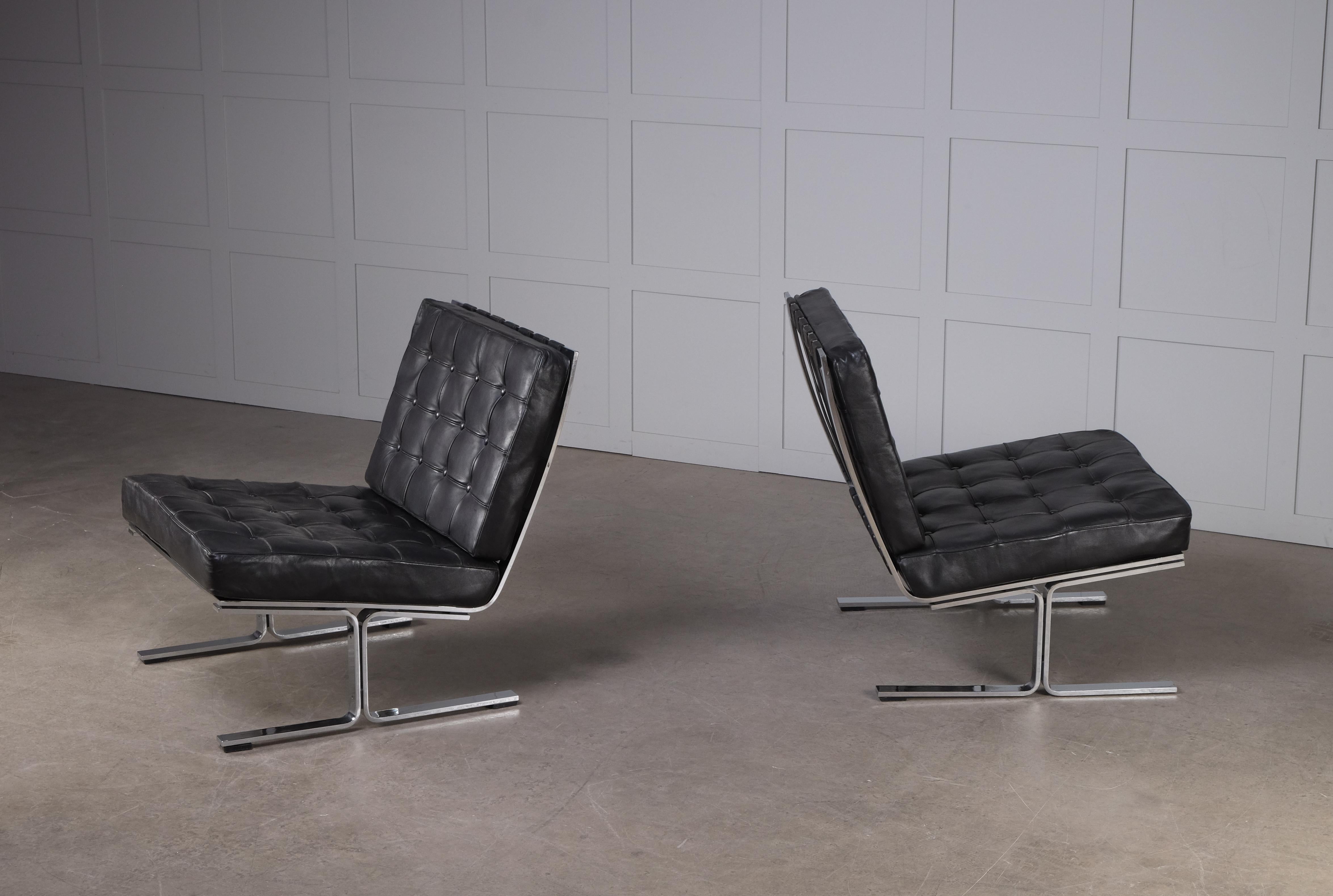 Ein Paar Sessel ohne Armlehne Modell „F60“ von Karl-Erik Ekselius, 1960er Jahre im Angebot 6