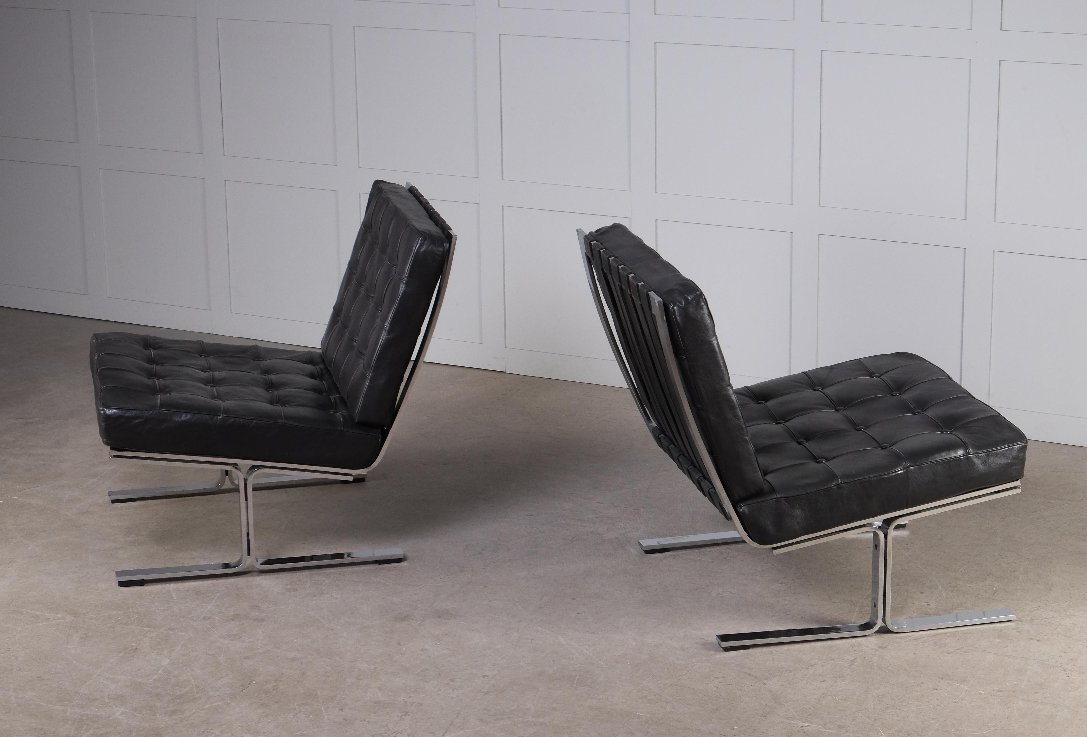 Ein Paar Sessel ohne Armlehne Modell „F60“ von Karl-Erik Ekselius, 1960er Jahre im Angebot 10