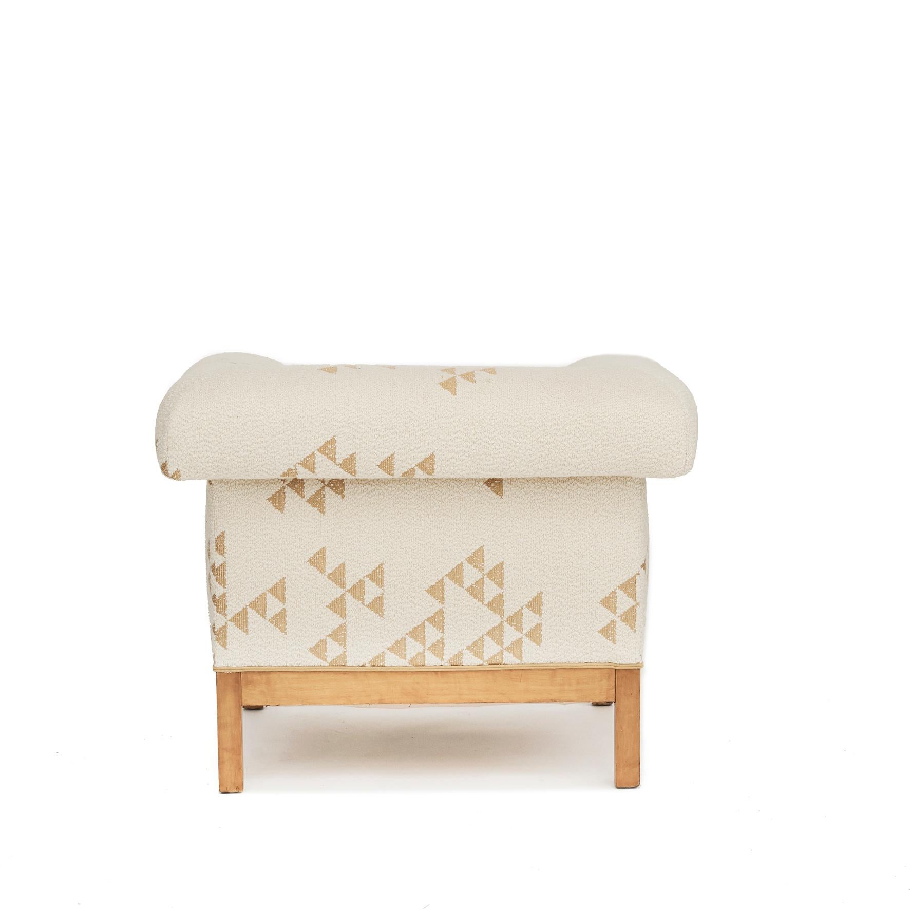 Paar Vintage Easy Chairs aus Birke und  Wolle Stoff  
