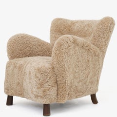 Pair of Easy Chairs with Lambswool