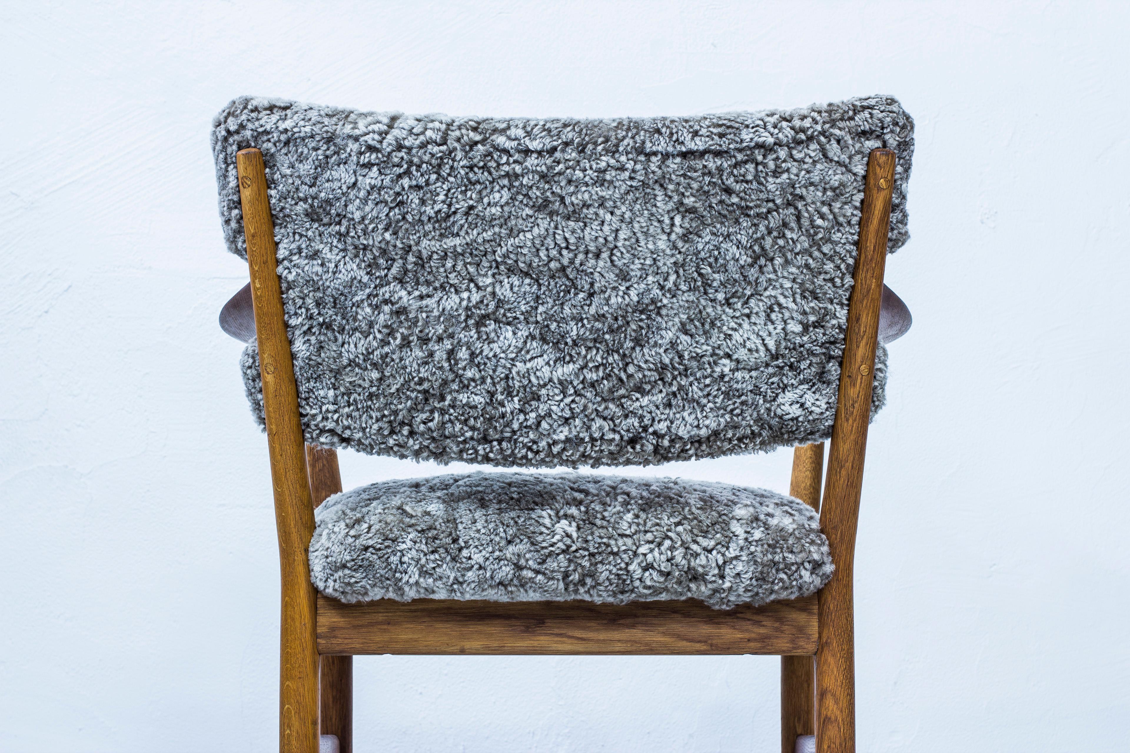 Pair of Easy Chairs with Sheepskin by Fredrik Kayser & Adolf Relling, Norway 6