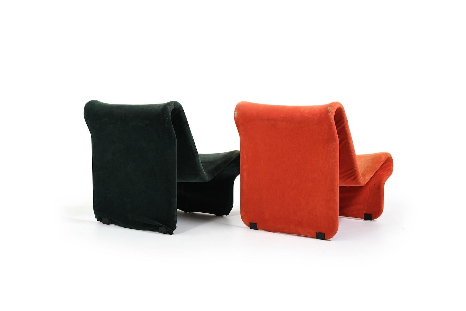 Pair of Easychairs by Jan Dranger and Johan Huldt 1970s For Sale 4