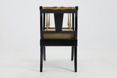 Pair of Ebonised and Gilded Stools