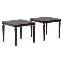 Pair of ebonised side tables - UK, 20th century