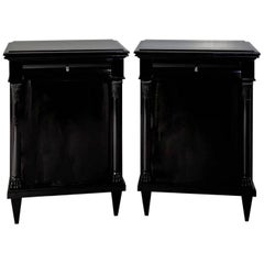 Pair of Ebonized Cabinets, First Half of the 19th Century