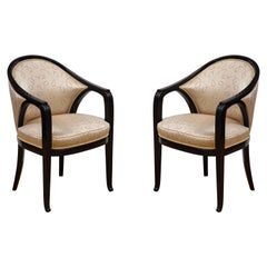 Pair of Ebonized Chairs by Paul Follot