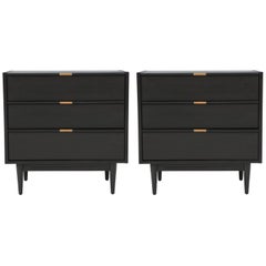 Pair of Ebonized Chests