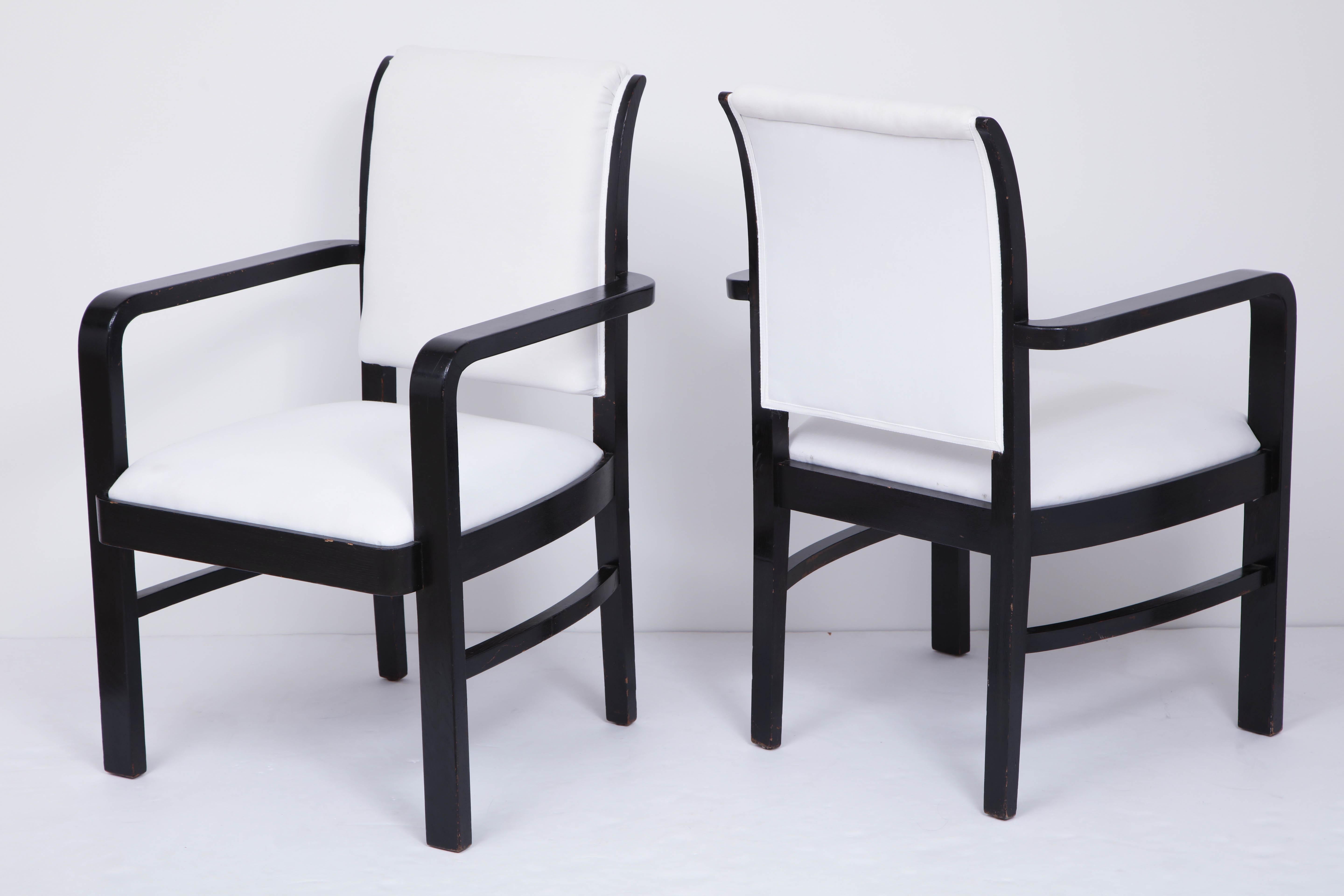 French Pair of Ebonized Fauteuils For Sale