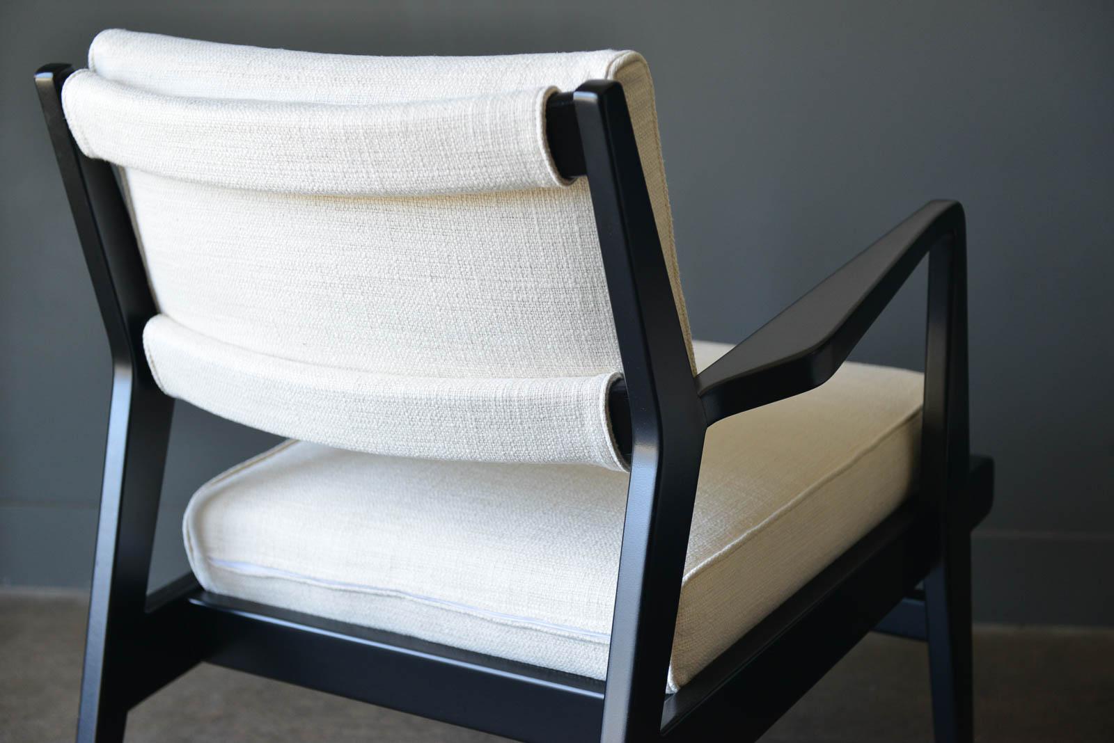 Pair of Ebonized Lounge Chairs by Jens Risom, ca. 1965 5