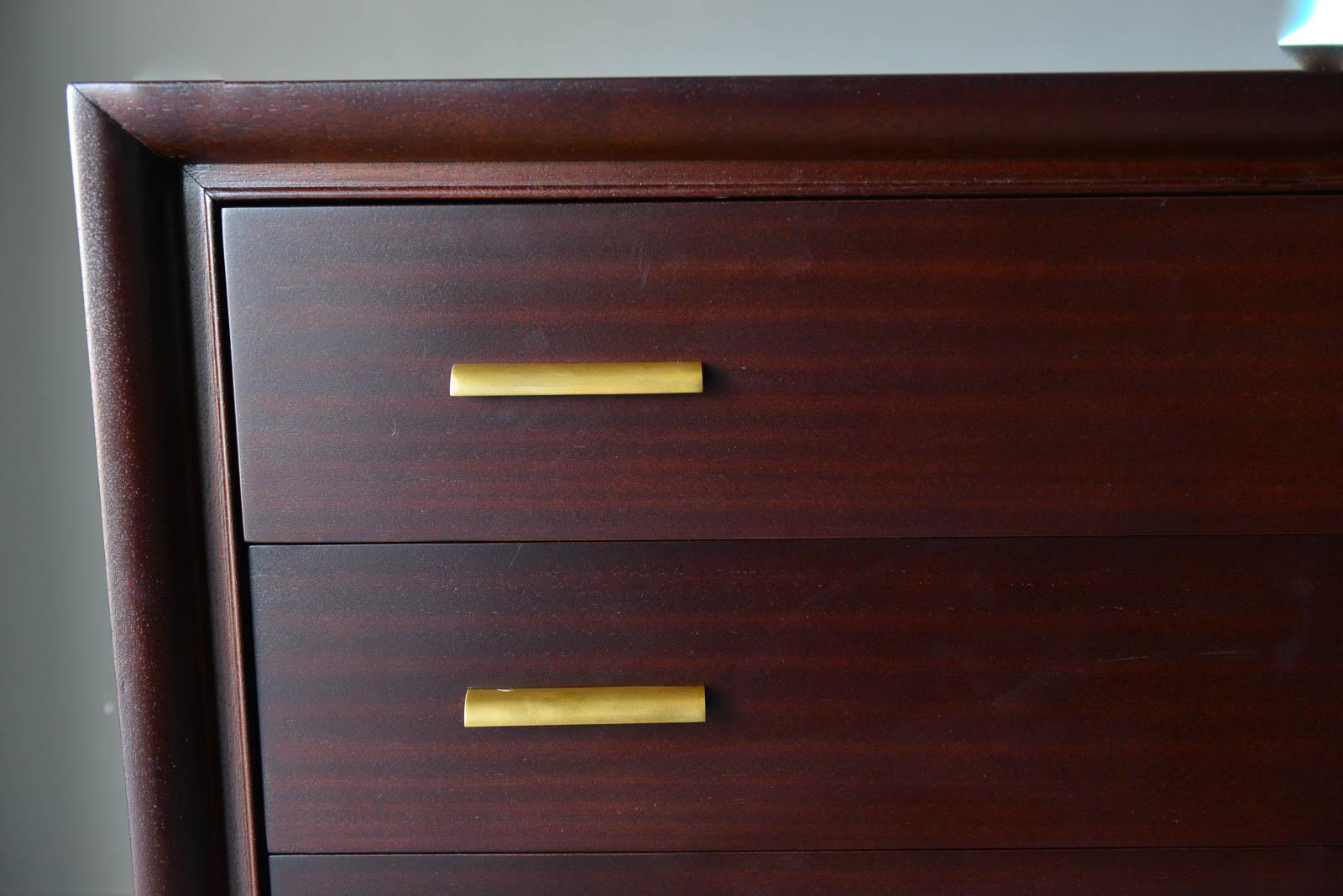 Pair of Ebonized Mahogany Brass Cabinets 2