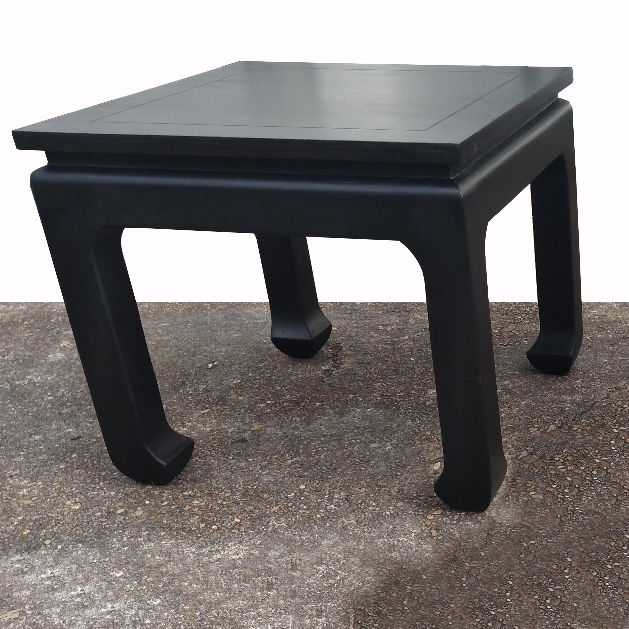 Pair of Ebonized Ming Style Side Tables 1